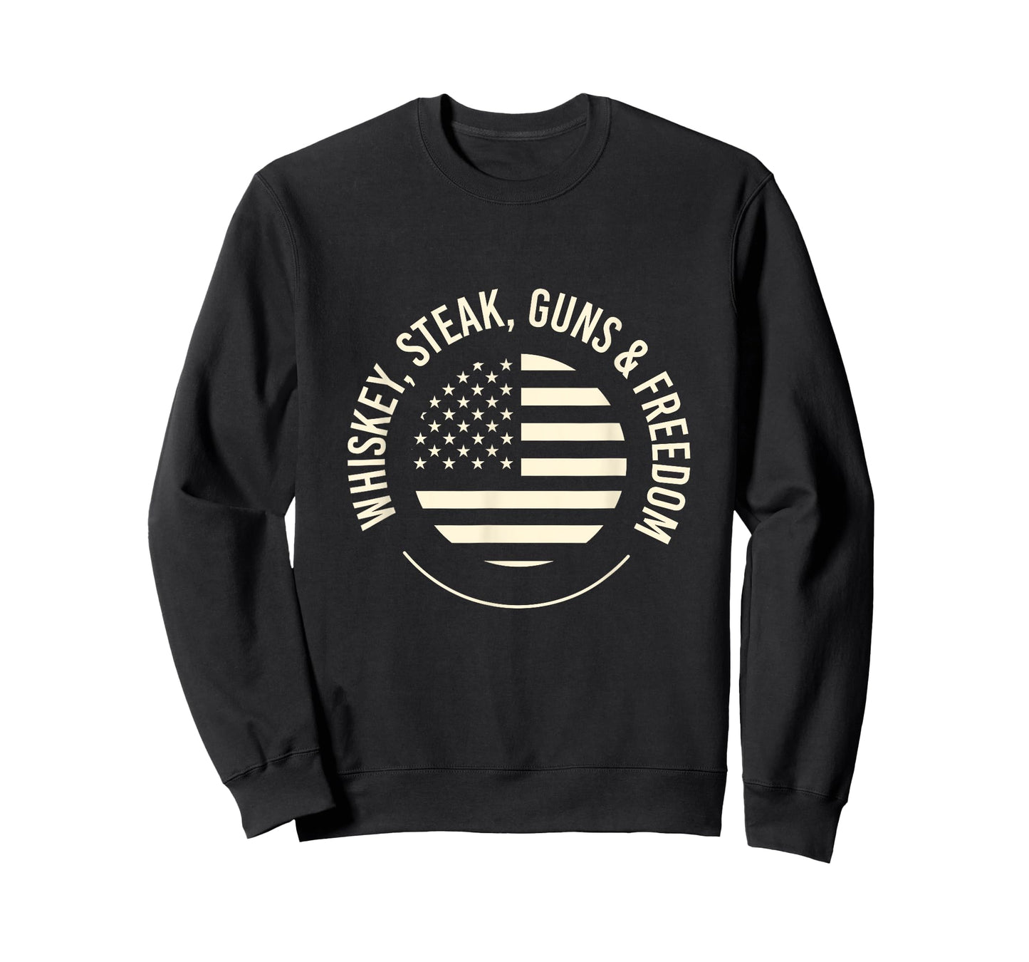 Whiskey Steak Guns Freedom Patriotic Flag T-Shirt
