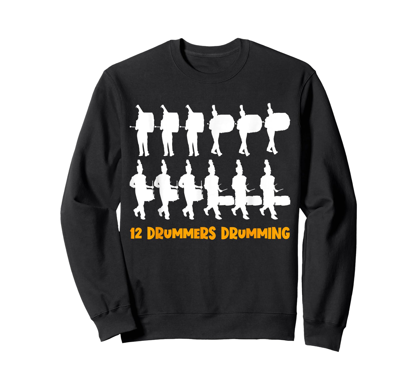 12 Drummers Drumming Christmas Drumline Marching Band Geek T-Shirt