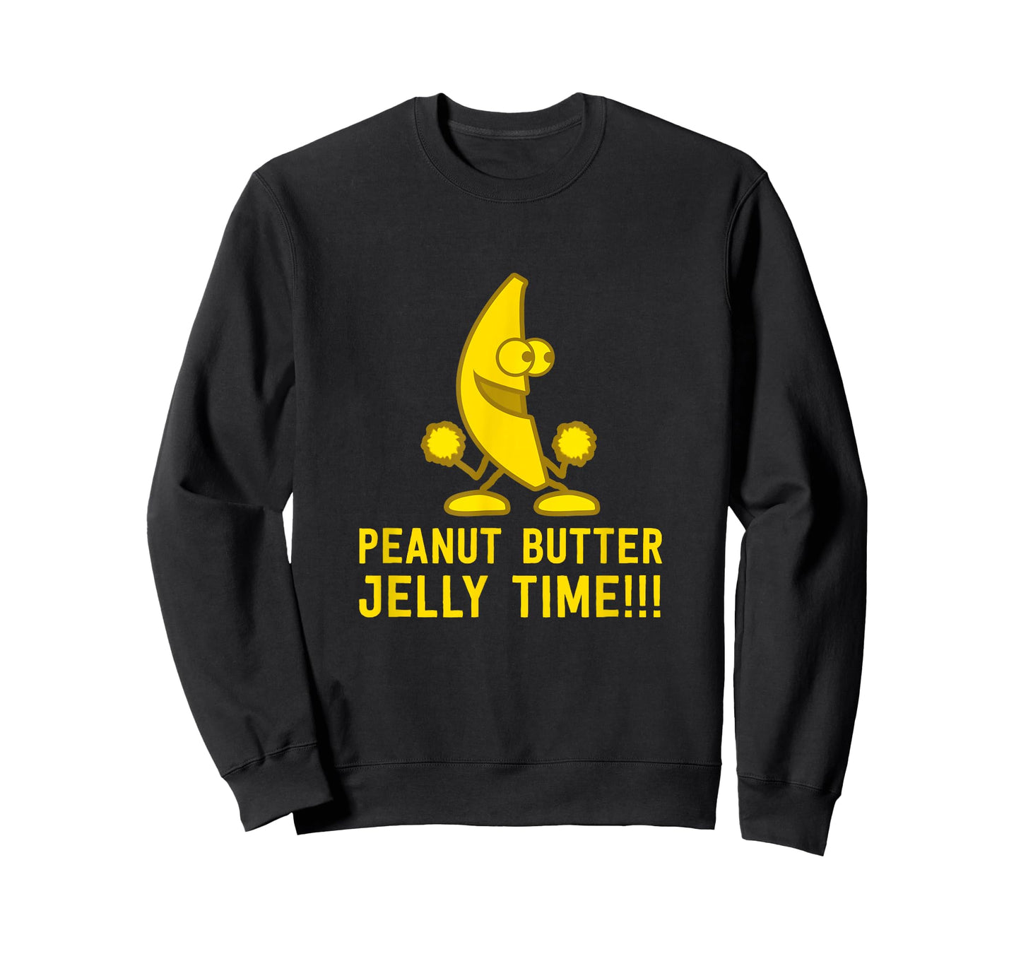 Peanut Butter Jelly Time Funny Banana Yellow Fruit T-Shirt T-Shirt