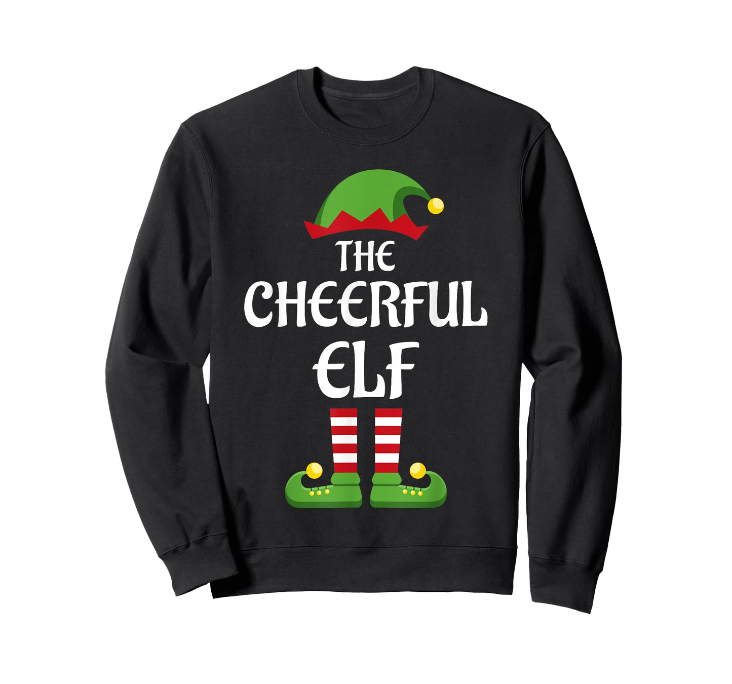 Cheerful Elf Family Matching Group Christmas T-Shirt