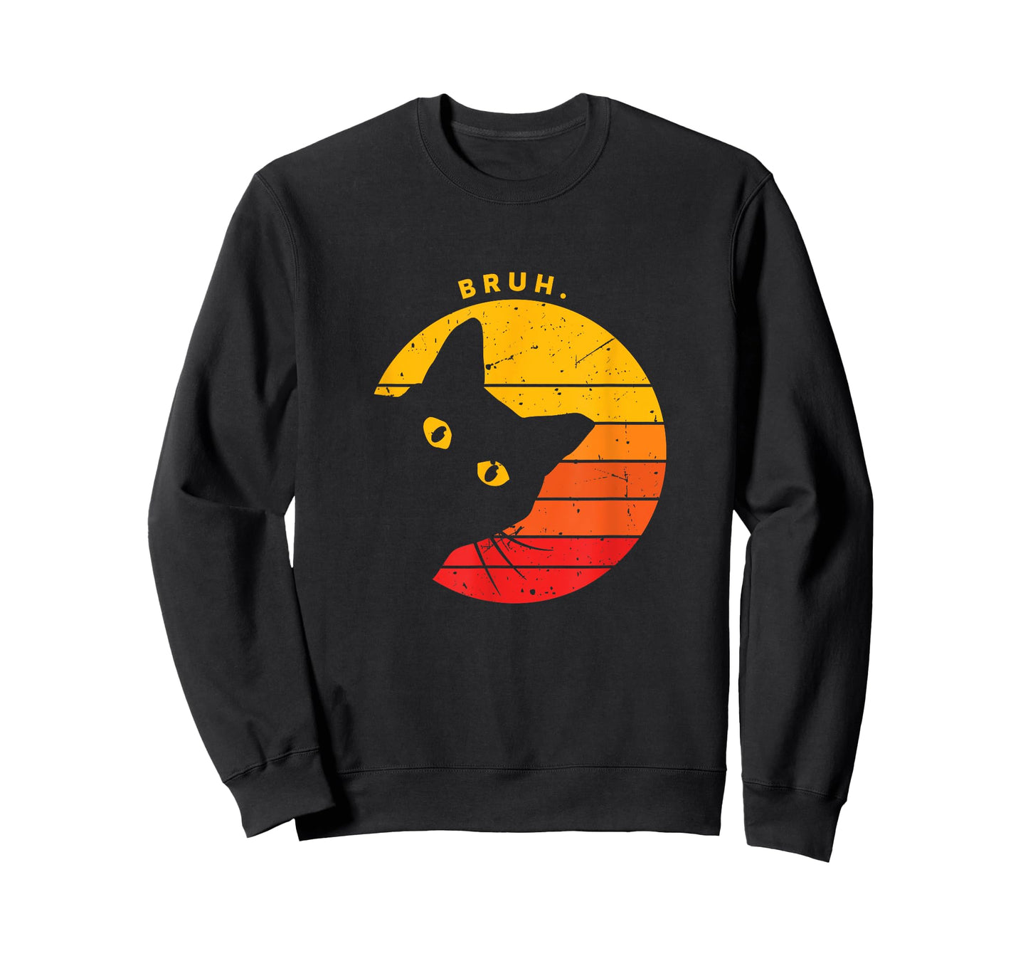 Bruh - Funny Sarcastic Cat Kitten Meme Lover T-Shirt