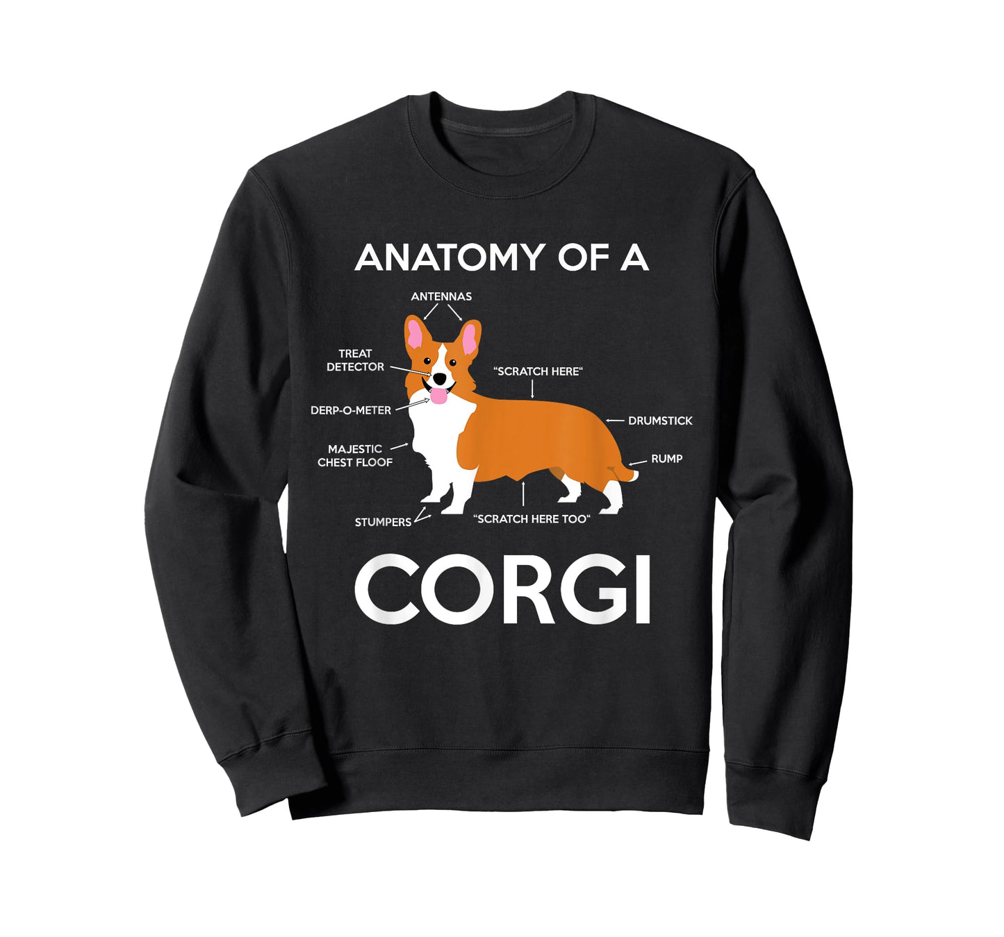 Anatomy Of A Corgi Funny Corgis Dog Puppy Nerd Biology Dogs T-Shirt