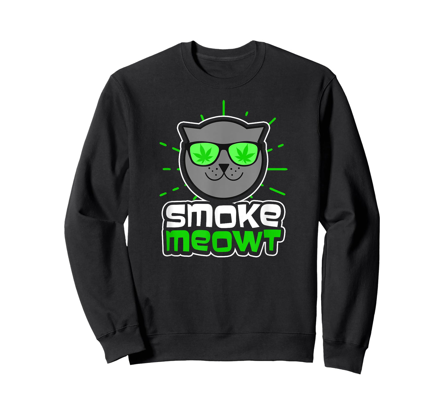 Cat Weed Design Smoke Meowt Gift Men Women T-Shirt