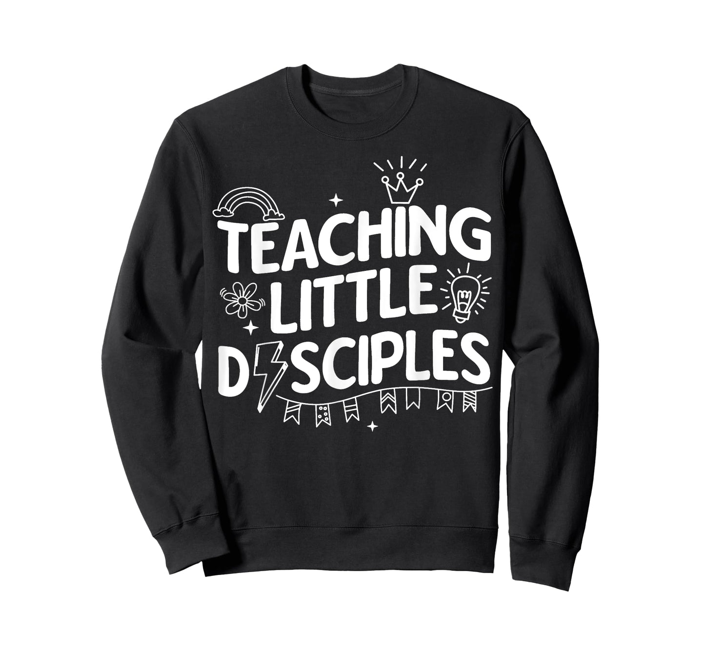 Teaching Little Disciples Retro Christian Kids Ministry T-Shirt