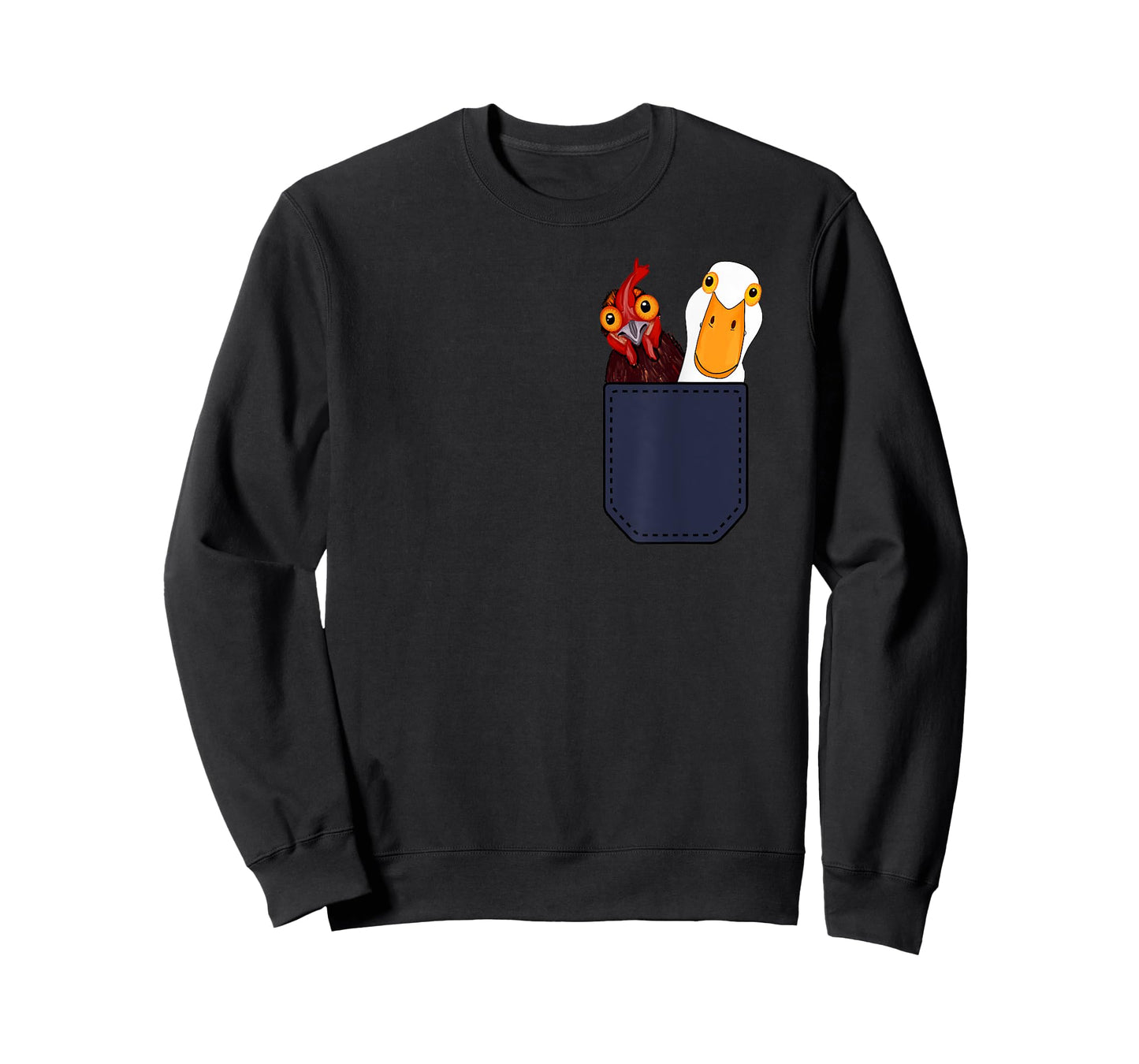 Cute Chicken and Duck in a Pocket. Chicken Farmers Animal T-Shirt
