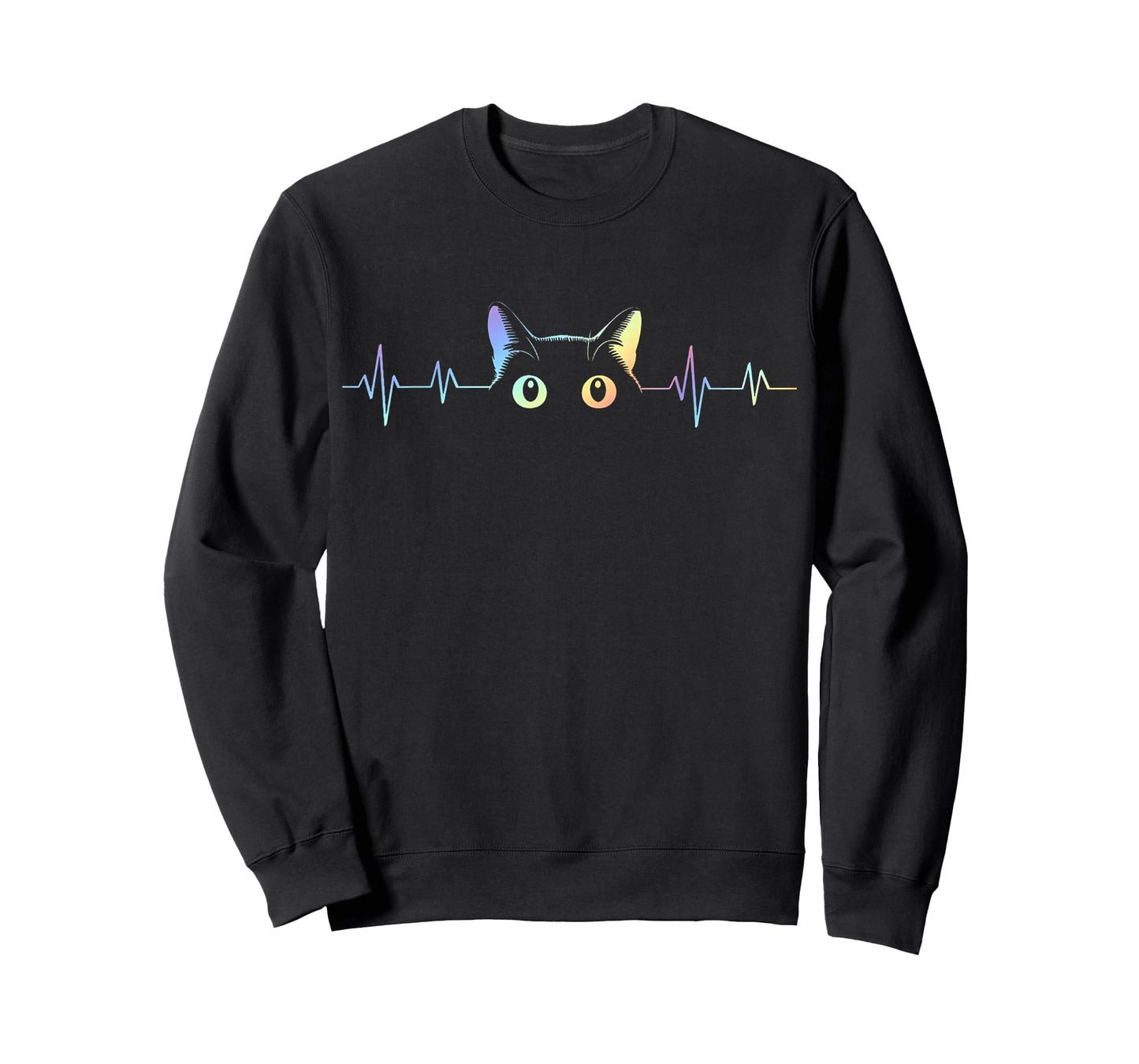 Heartbeat Cat Lover Animal Silhouette Cute Cat T-Shirt