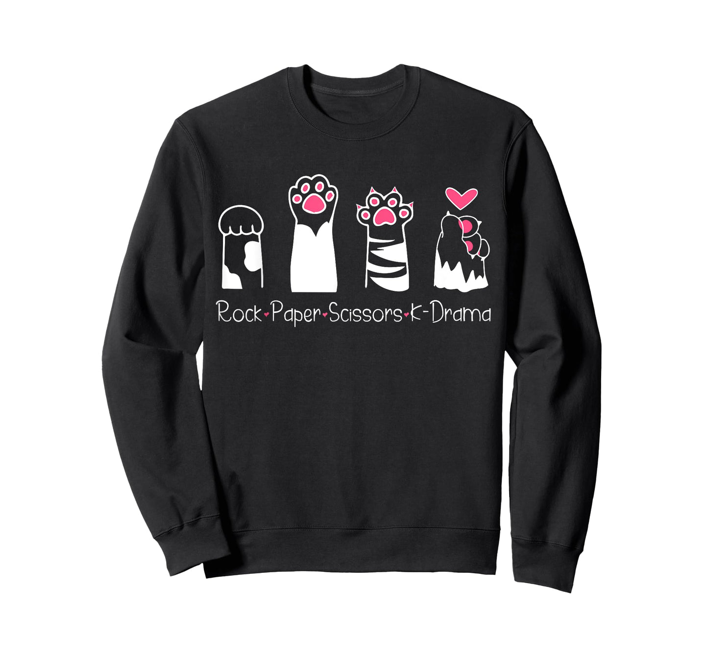 Rock Paper Scissors K-Drama Cute Paw Hand Game Funny Cat T-Shirt for Men Women