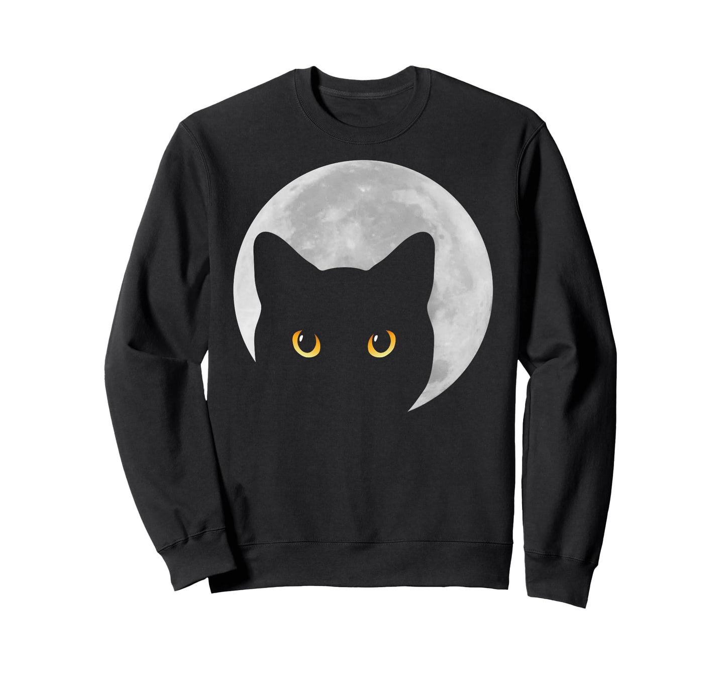 Black Cat Yellow Eyes Moon Kitten Men Women Kids T-Shirt