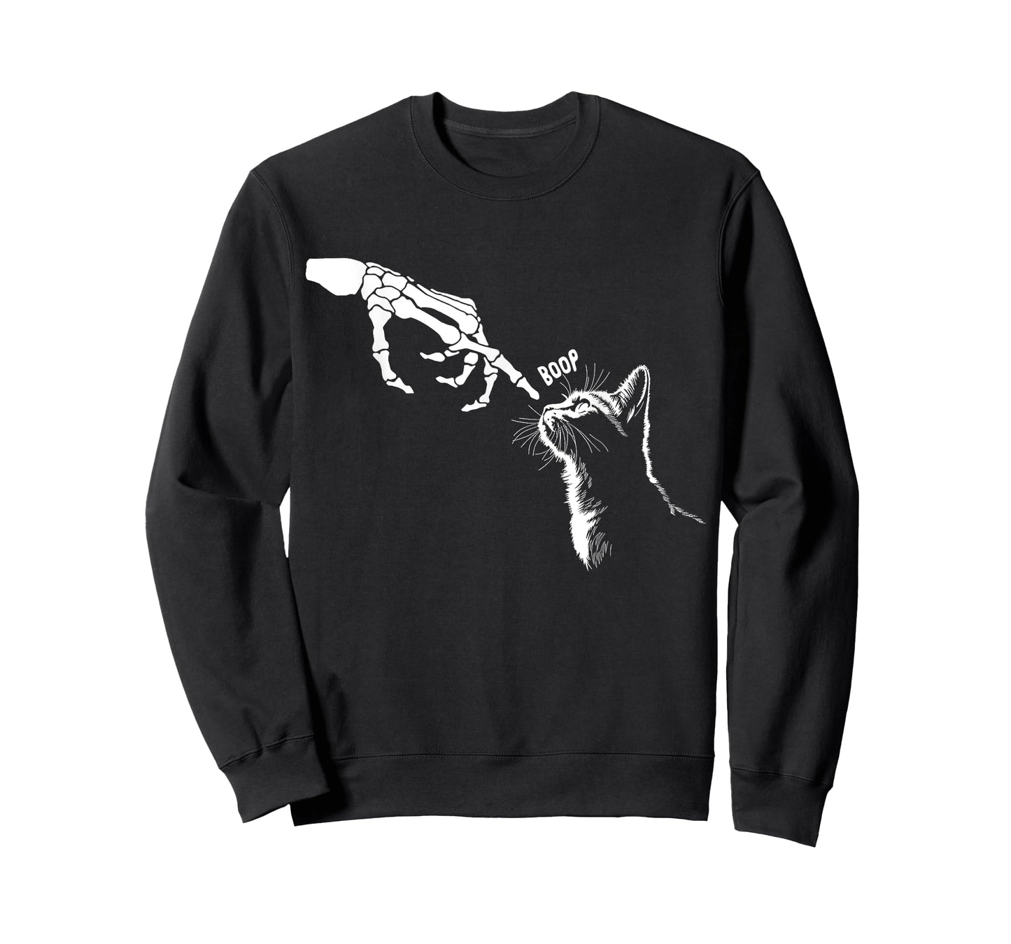 Cat Boop Halloween Kitten Funny Skeleton Cat Lover Halloween T-Shirt