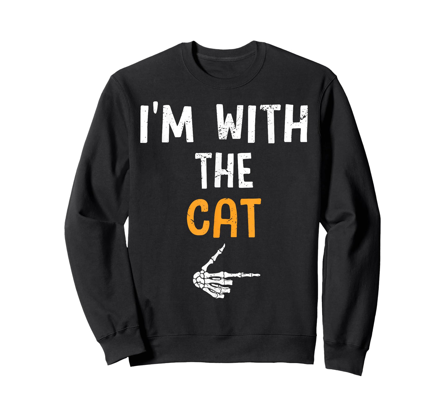 I'm with The Cat Costume Halloween Matching Couple T-Shirt
