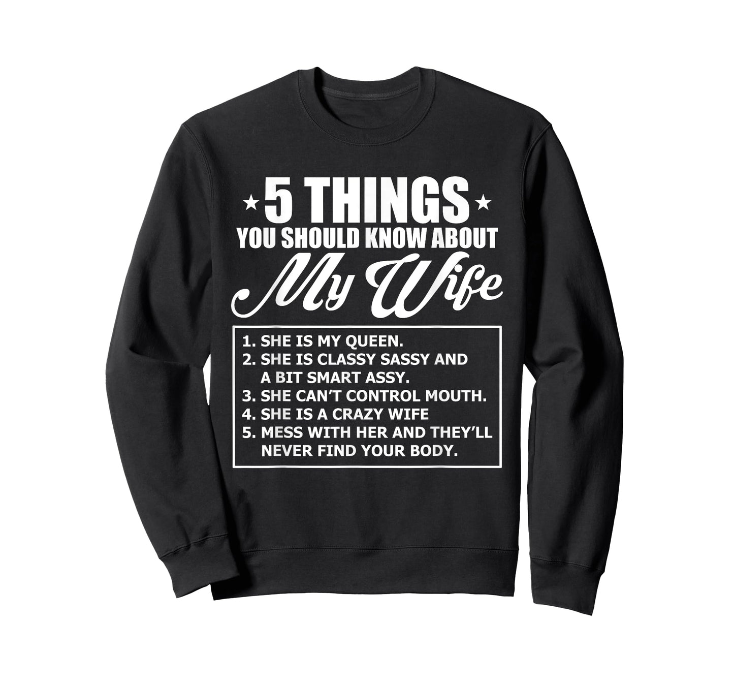 5 Things You Should Know About My Wife T-Shirt