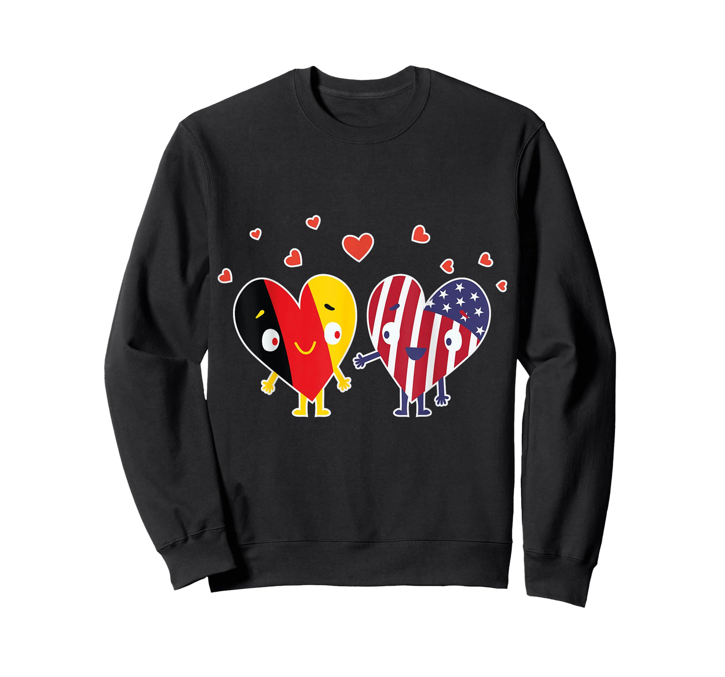 German and American Flag USA Heart Gift T-Shirt