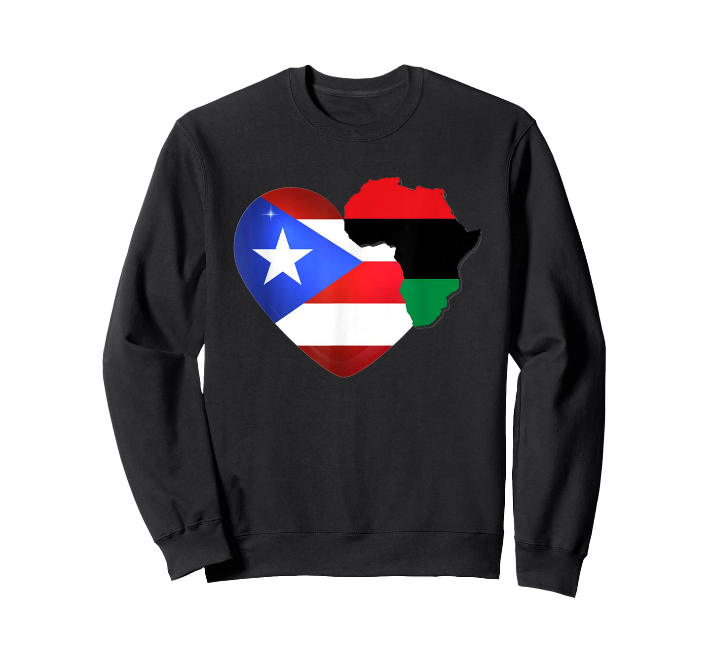 Caribbean Afro Latin Proud Puerto Rican African Flag T-Shirt