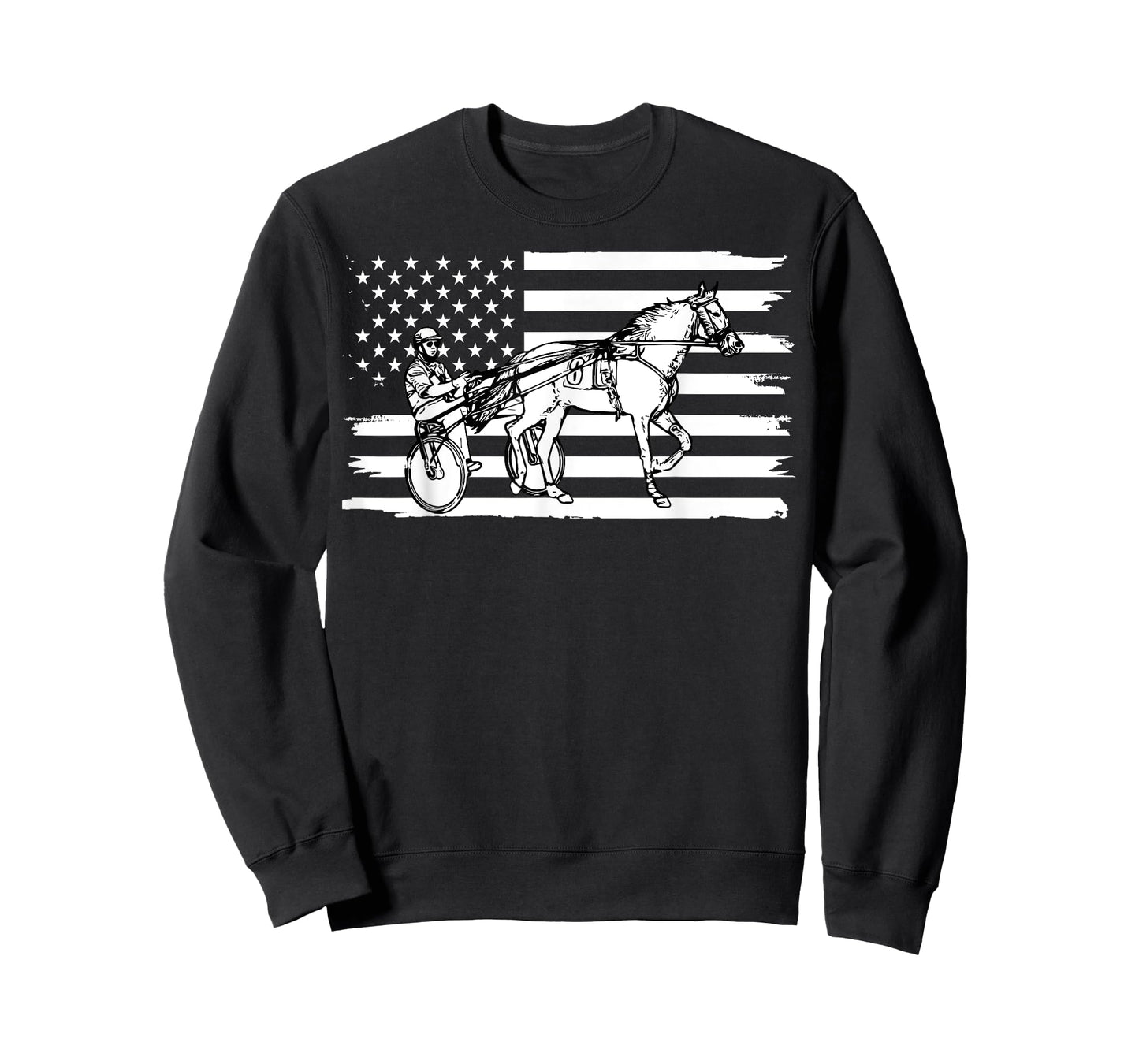 Harness Racing American Flag, Horse Harness Racing Women Kids Men T-Shirt