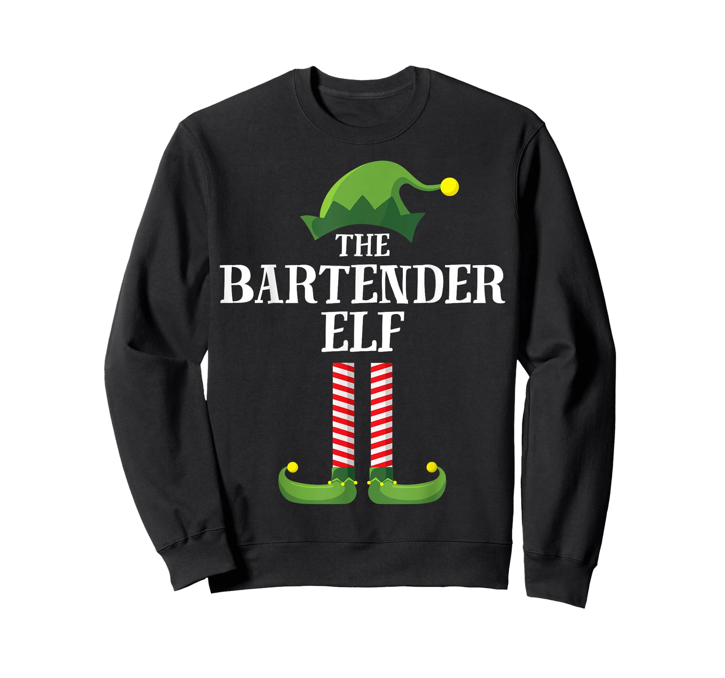 Bartender Elf Matching Family Group Christmas Party Pyjamas T-Shirt