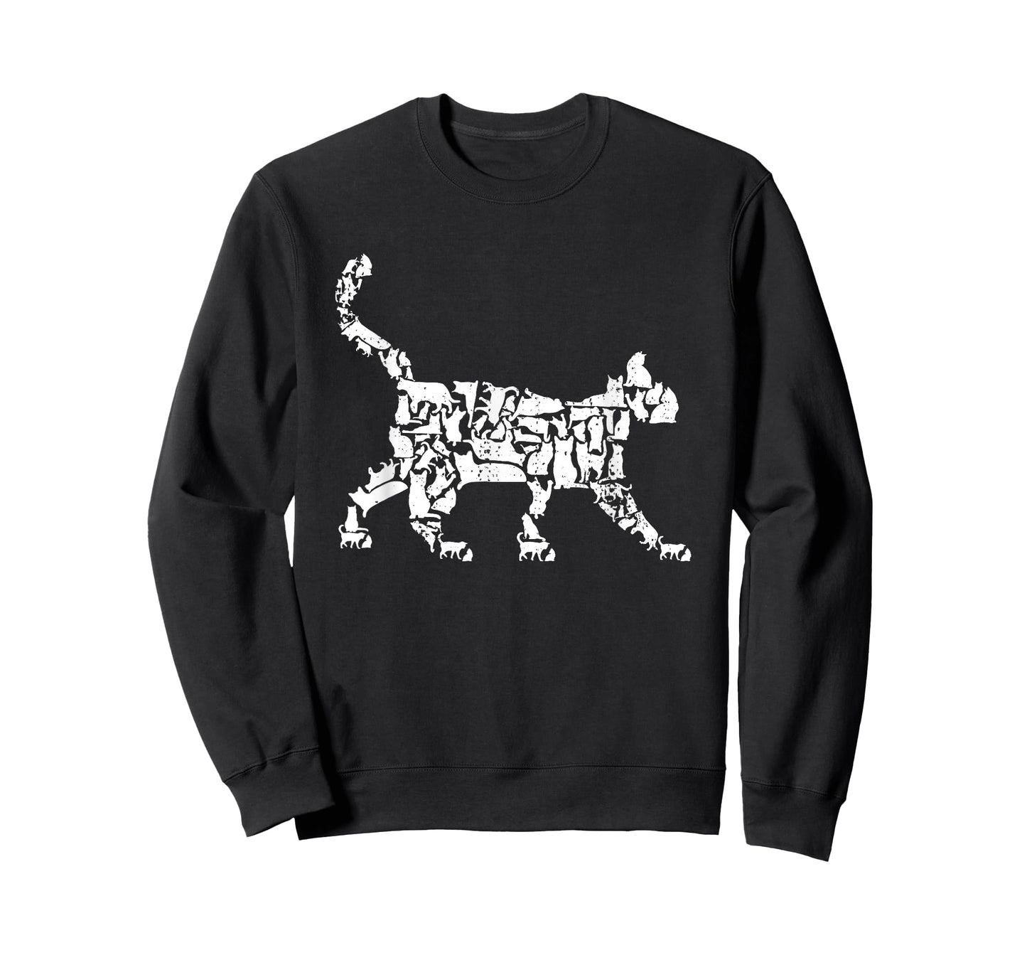 Cat Silhouettes Mosaic Domestic Cat T-Shirt