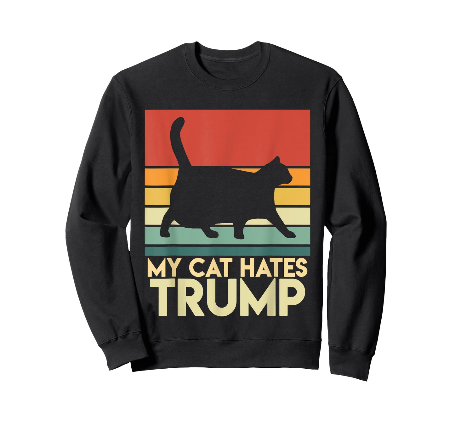 My Cat Hates Trump Funny Chonk Cat Trump Mug Shot Men Women T-Shirt