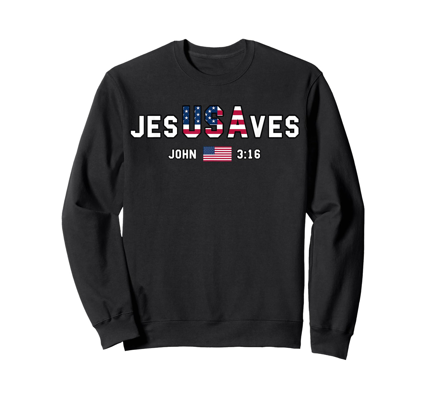 American Flag Jesus Saves USA Flag Patriotic Christian Faith T-Shirt