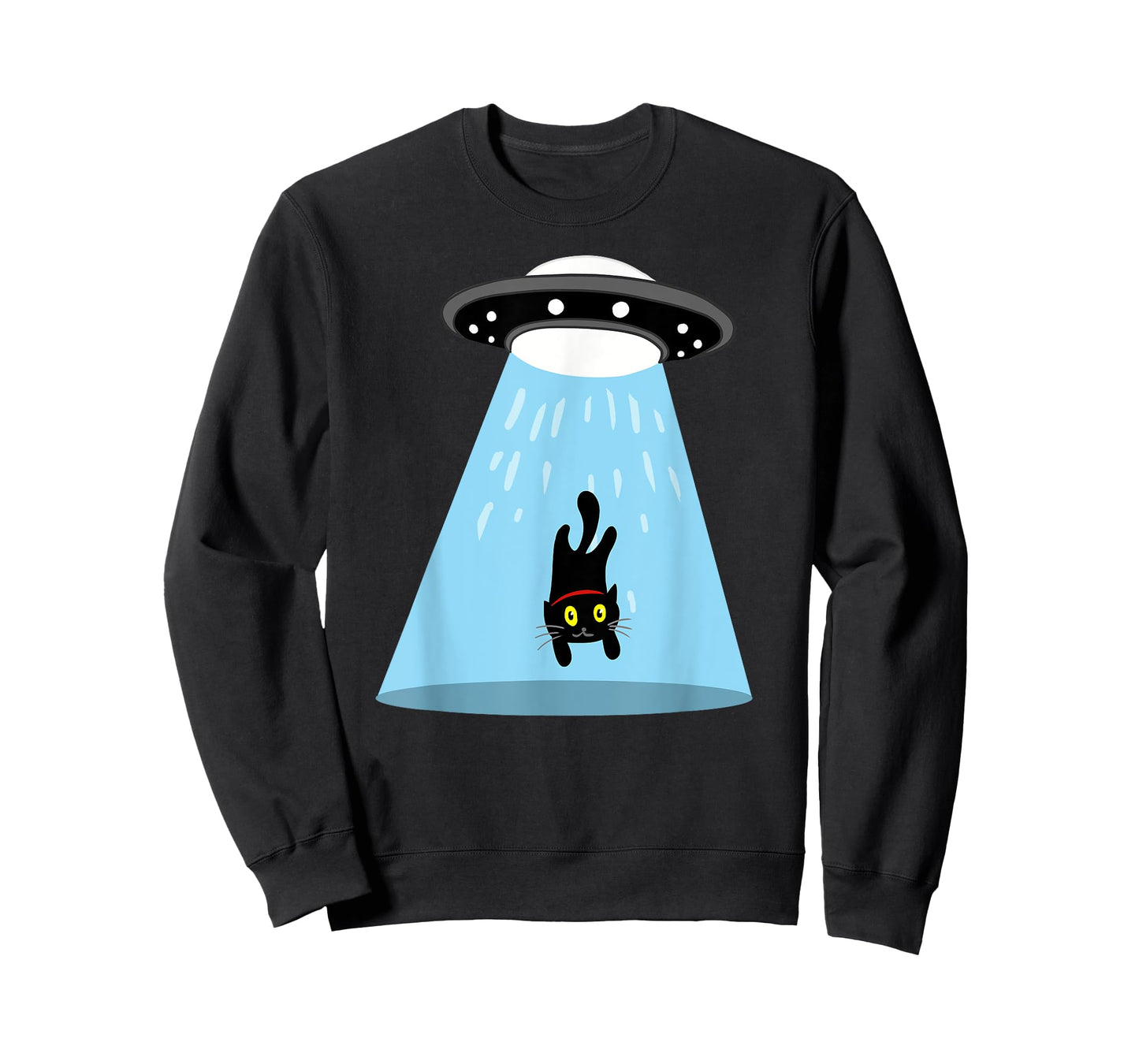 Alien cat abduction T-Shirt for Men Women Kids