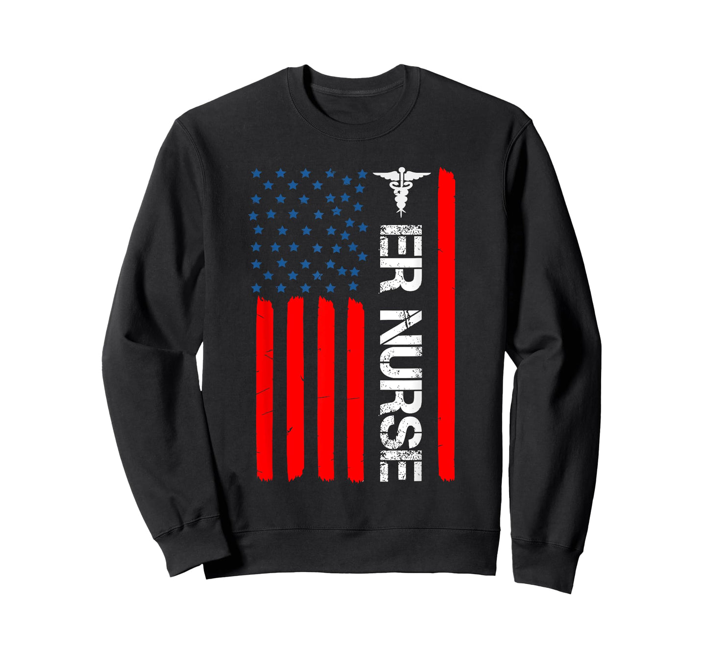 4th of July RN Patriotic ER Nurse Shirt Retro American Flag T-Shirt for Women Kids Men