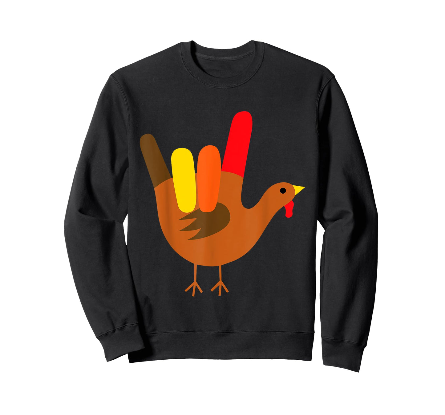 American Sign Language I Love You Thanksgiving Turkey T-Shirt