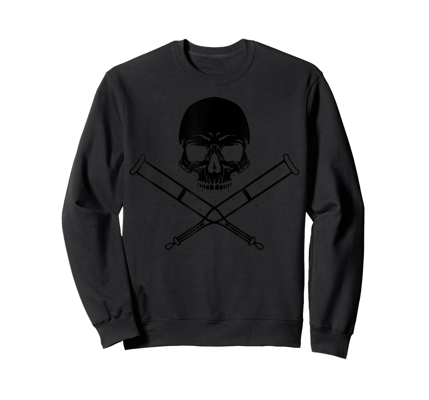 Cool Skull And Crutches | Funny Fractured Bone Support Gift T-Shirt