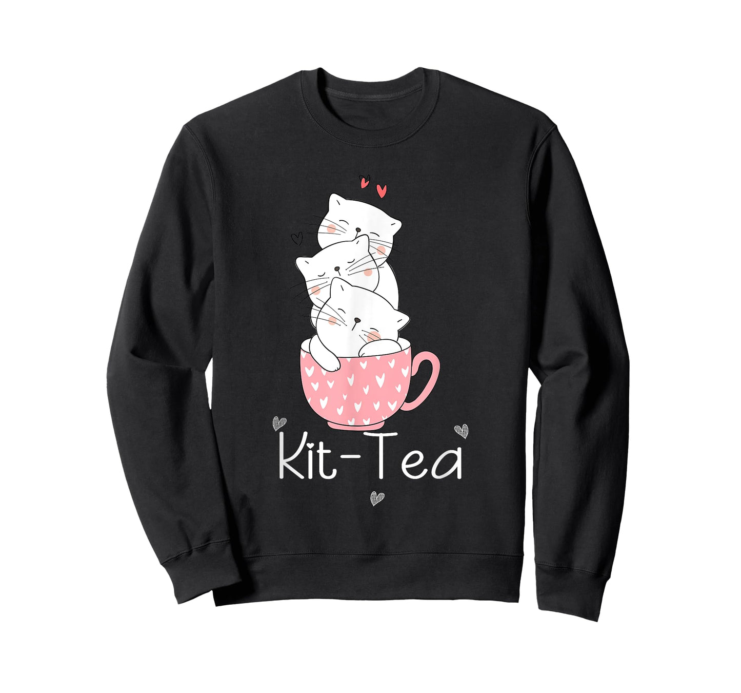 Kit Tea Gift Cat Lover Gift Funny Animal Love T-Shirt Cool T-Shirt for Men Women Girls Kids
