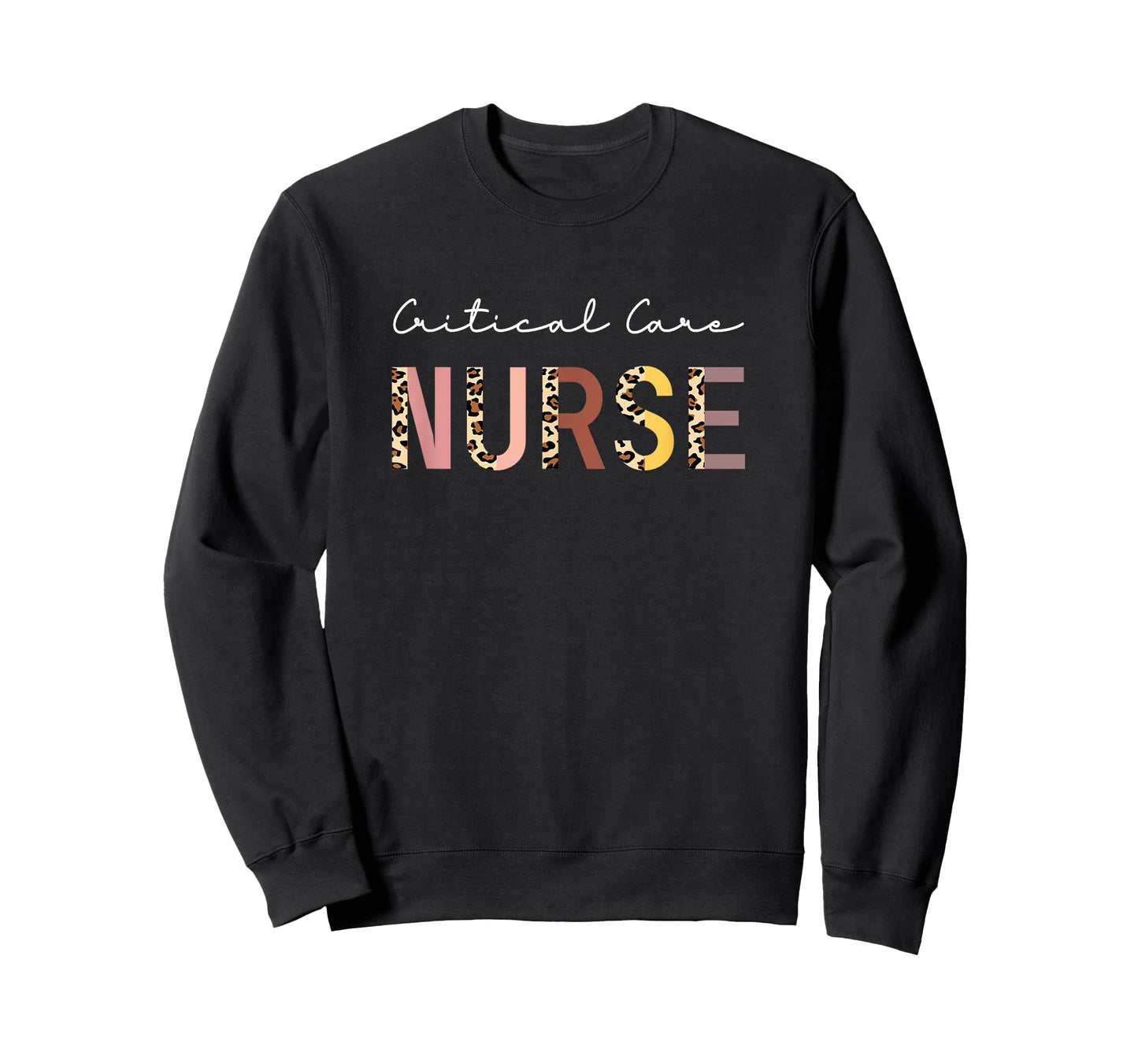 Critical Care Nurse ICU Nurse Intensive Care Nursing Leopard T-Shirt