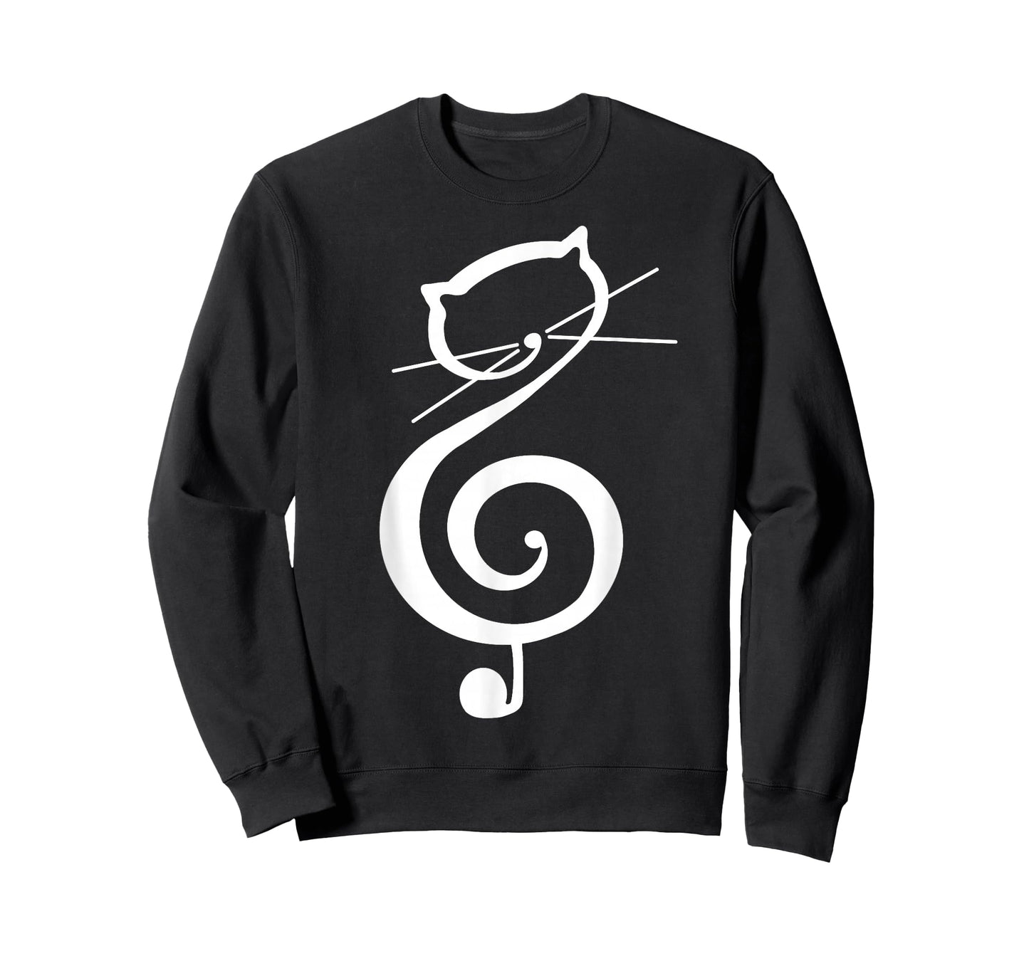 Cat Kitty Treble Music Clef Funny Cat Notes Women Men Kids T-Shirt