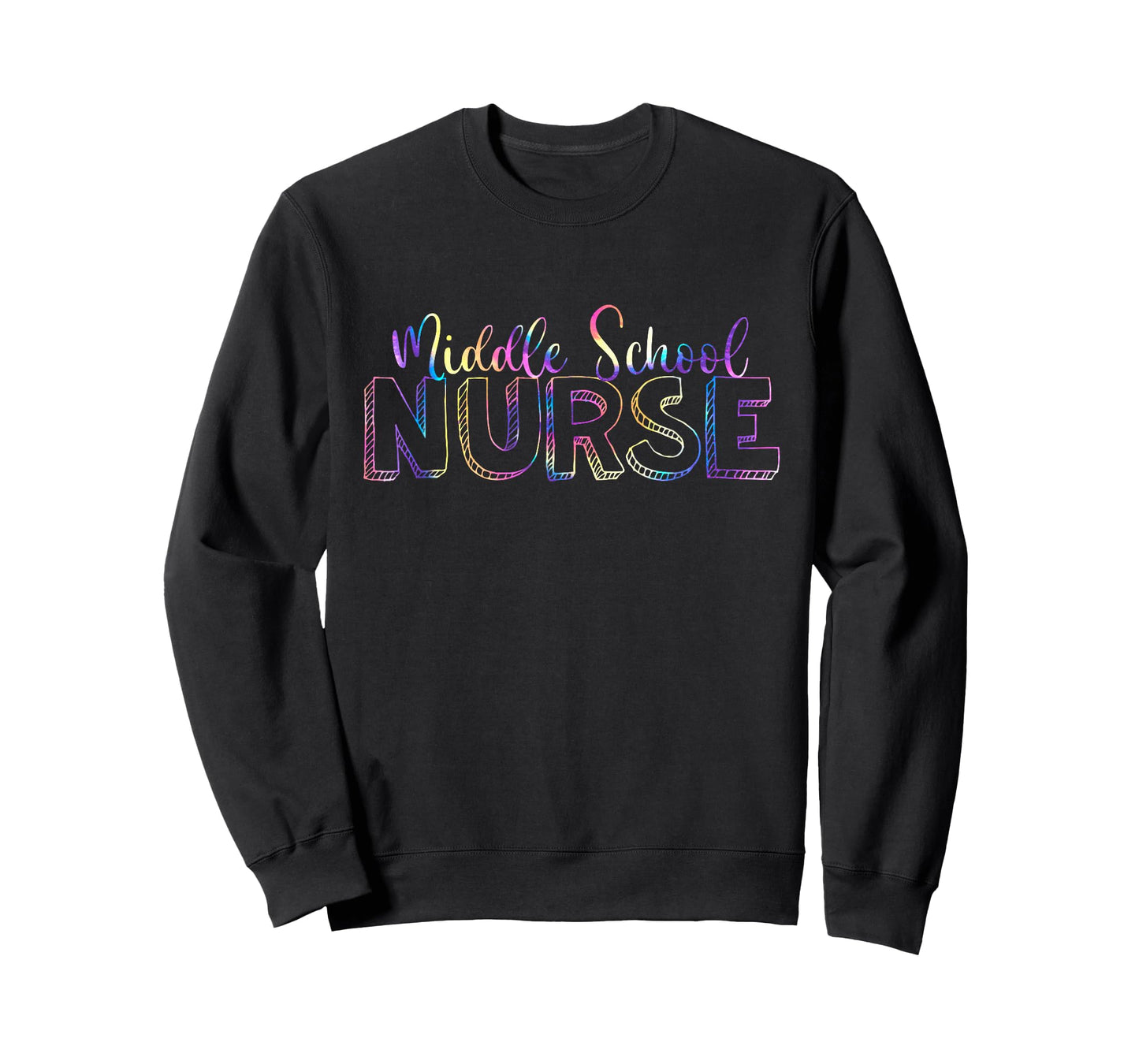 Cute Tie Dye Middle School Nurse RN Back To School Nursing T-Shirt