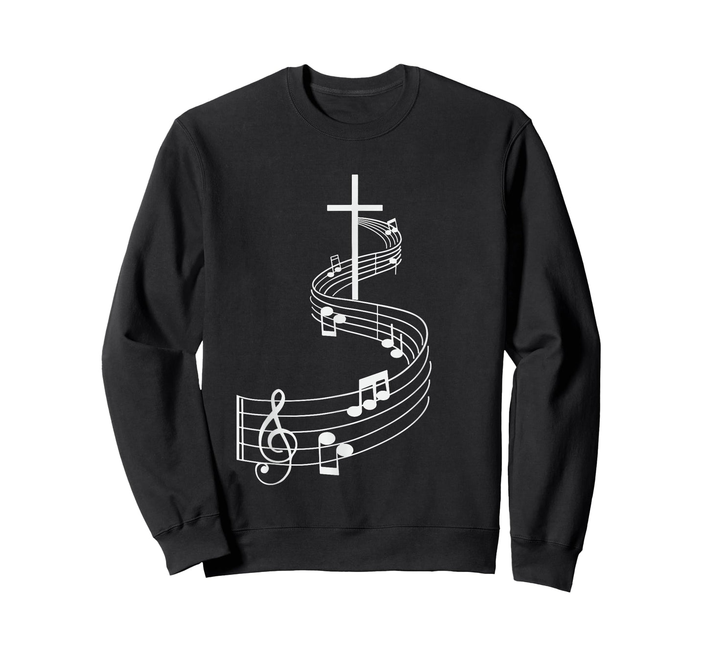Cross with Treble Clef Musical Gifts Christian shirt T-Shirt