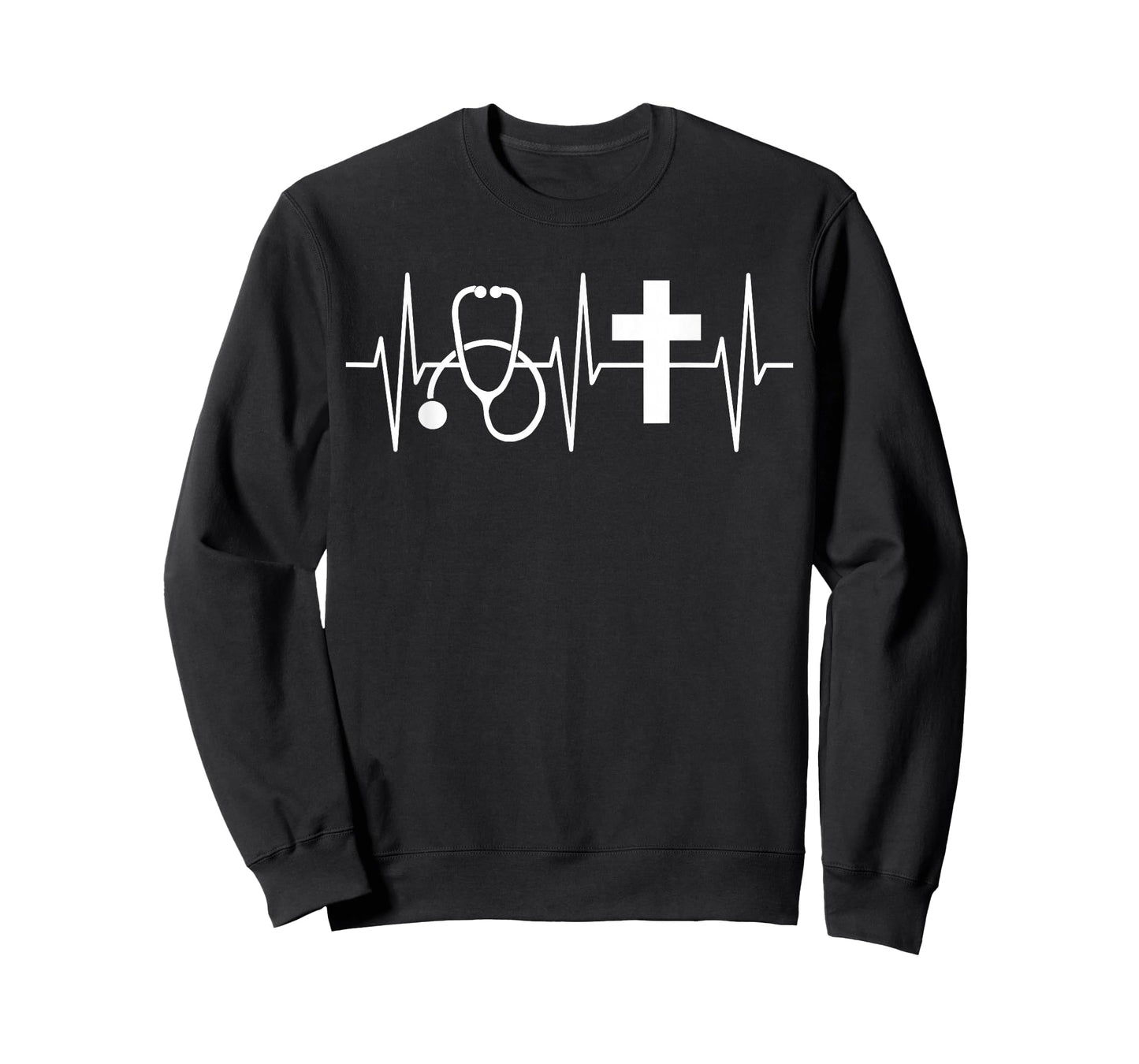 Christian Nurse Shirt Religious Nursing Jesus Heartbeat T-Shirt
