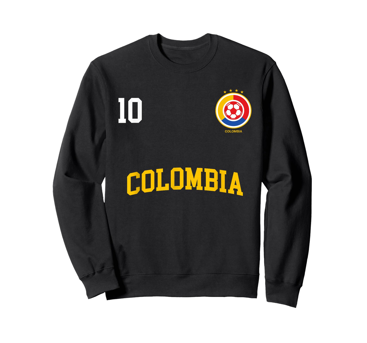 Colombia Soccer Shirt 10 + Back Colombian Flag Camisa Futbol T-Shirt