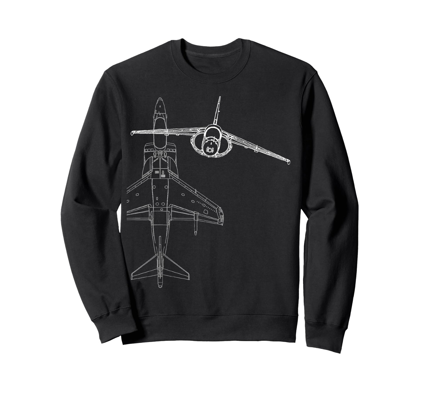 AV-8B Harrier II Jet Airplane Line Drawing T-shirt T-Shirt