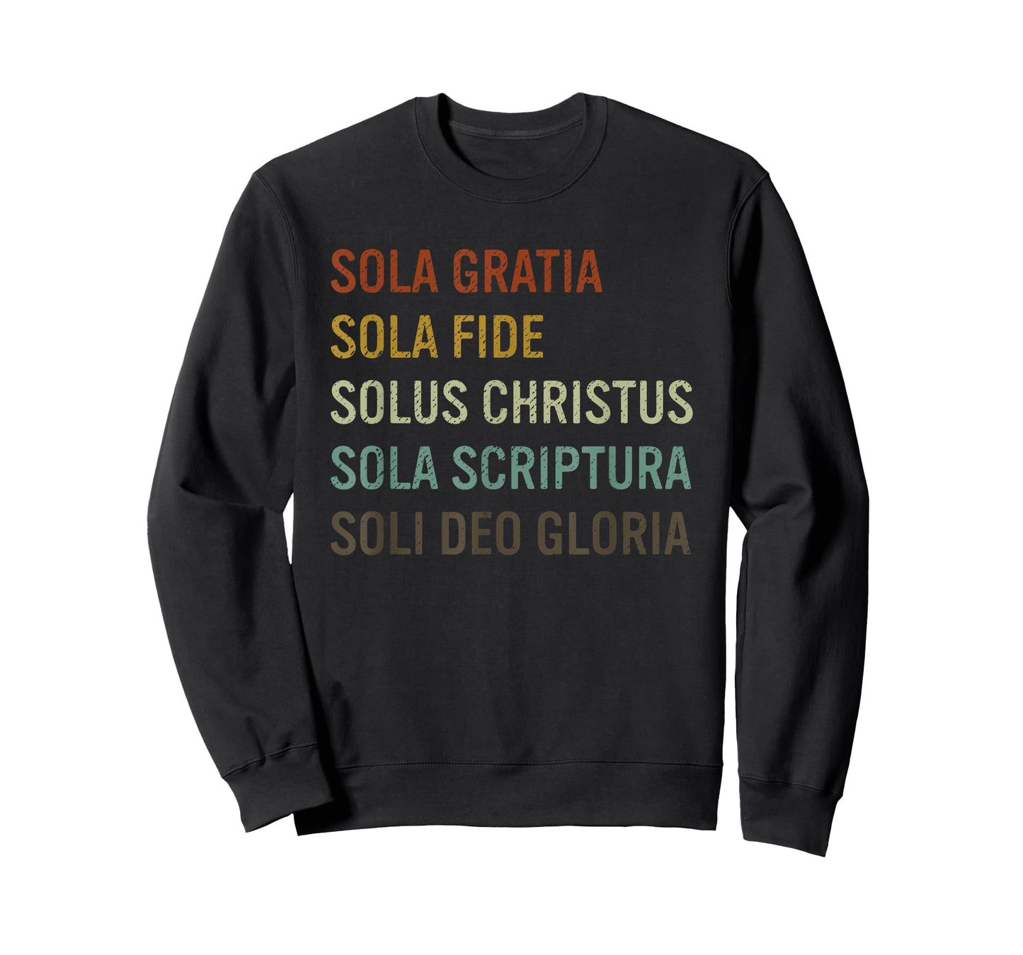 5 Solas Scriptura Christian Bible Theology Retro T-Shirt