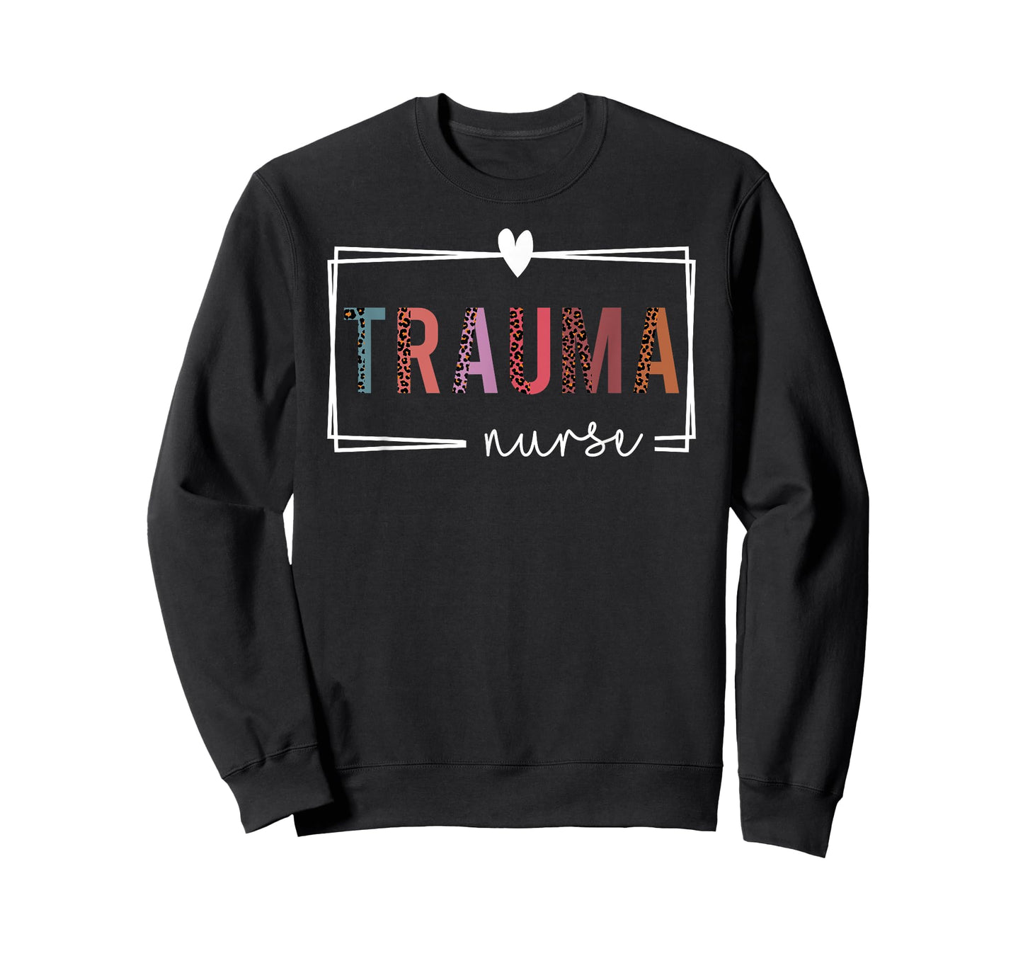Cute Leopard Nurses Day Gifts Trauma Nurse T-Shirt - Unisex-Adults, Black, Small, Short Sleeve, Classic Fit, Cotton 60% Polyester 40%