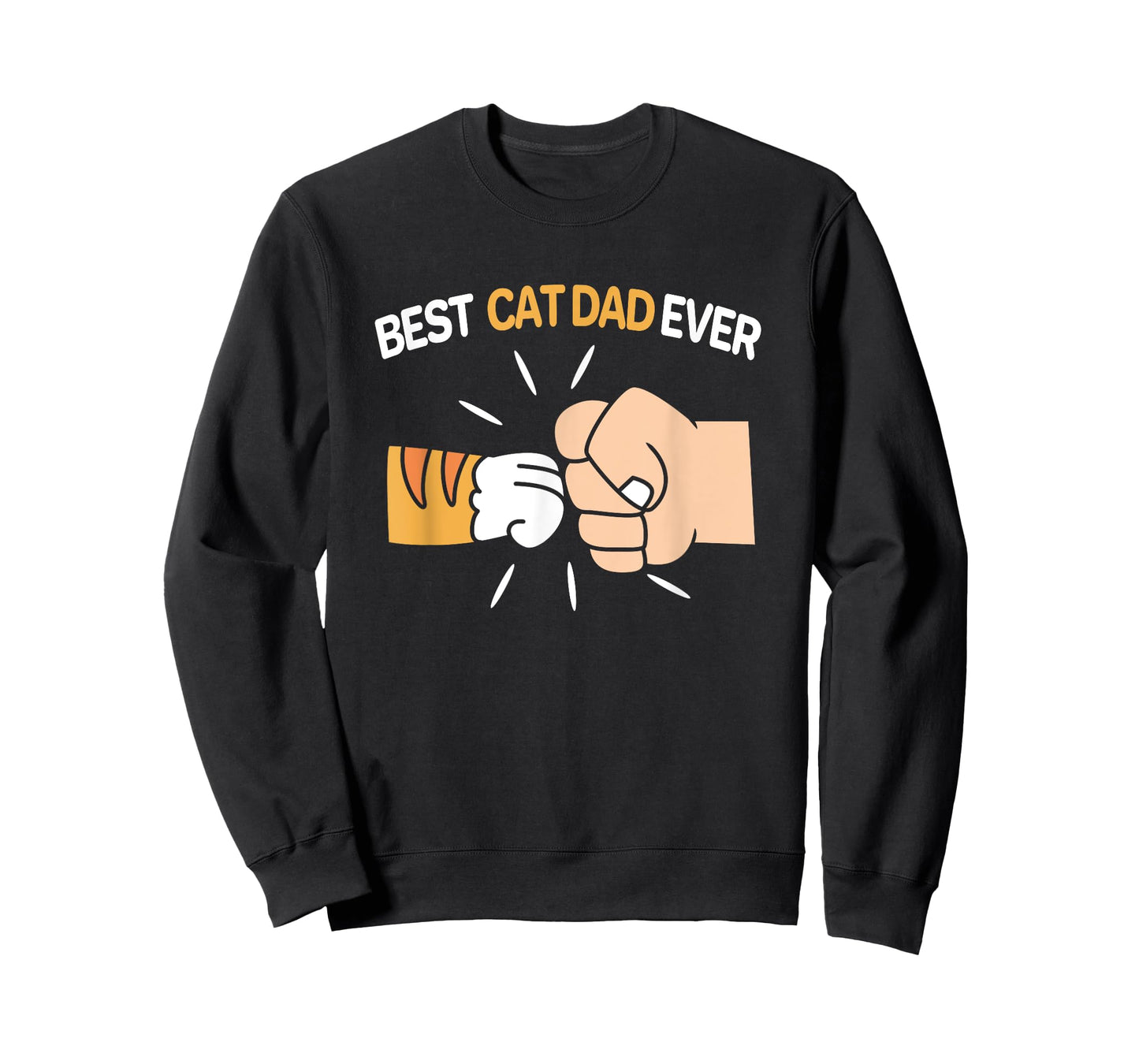 Best Cat Dad Ever Father Day Orange Tabby Dad T-Shirt for Men Women Kids