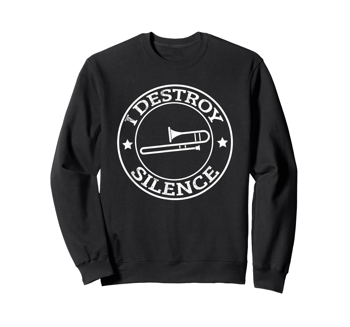 Funny I Destroy Silence Trombone Trumpet Player Trombonist T-Shirt