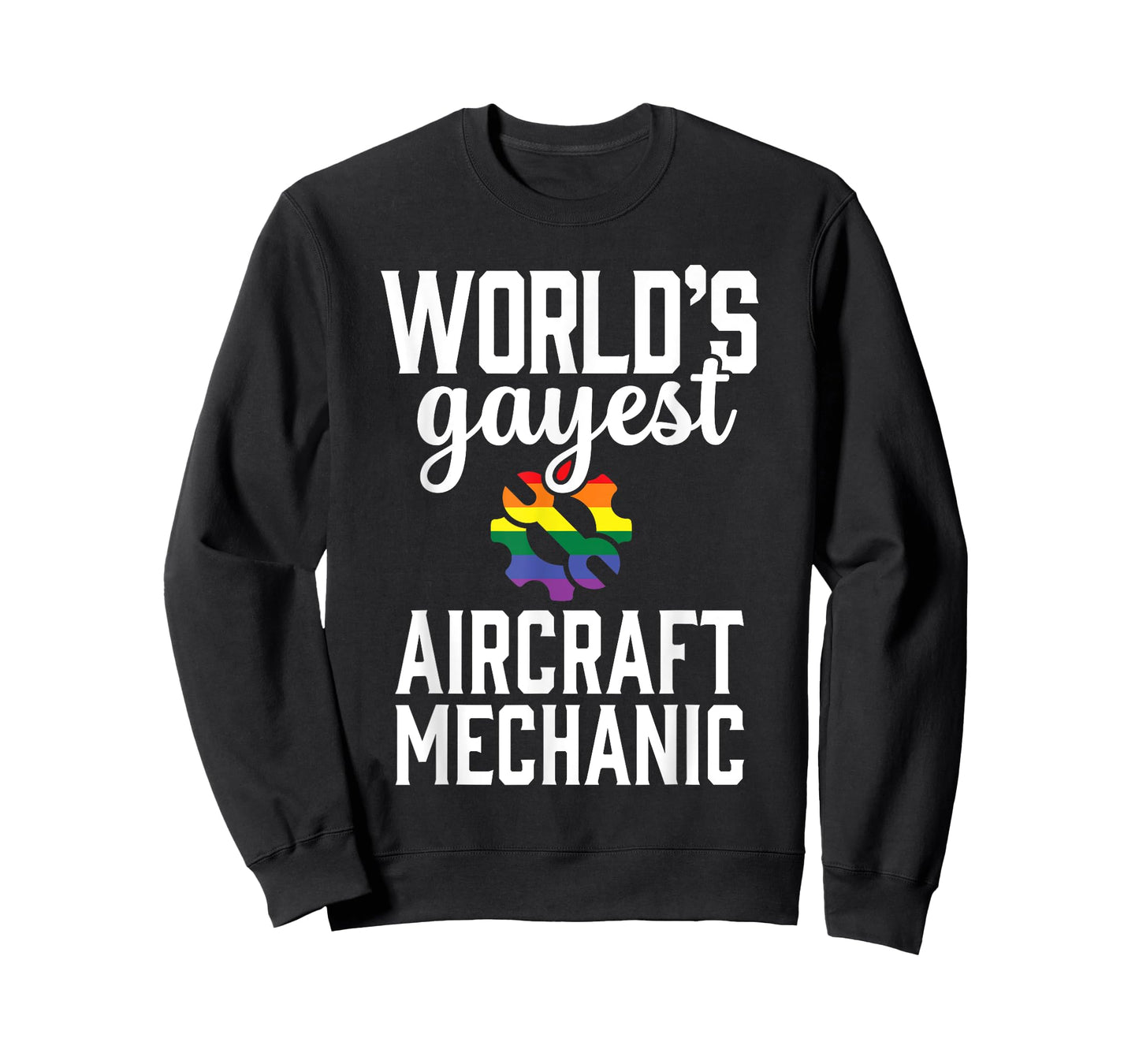 Airplane Gay Aircraft Mechanic LGBT Pride Rainbow T-Shirt