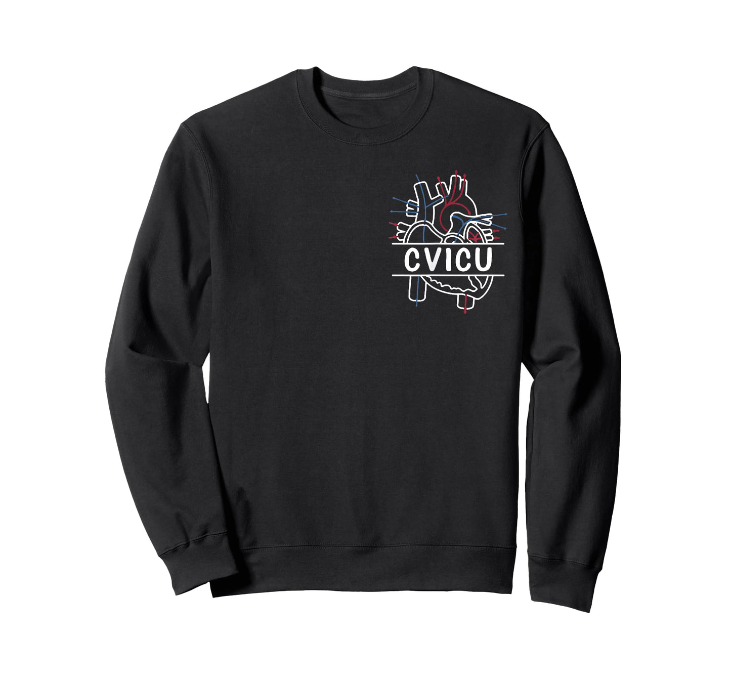 CVICU Cardiac Nurse Anatomy Cardiology Human Heart Flow T-Shirt