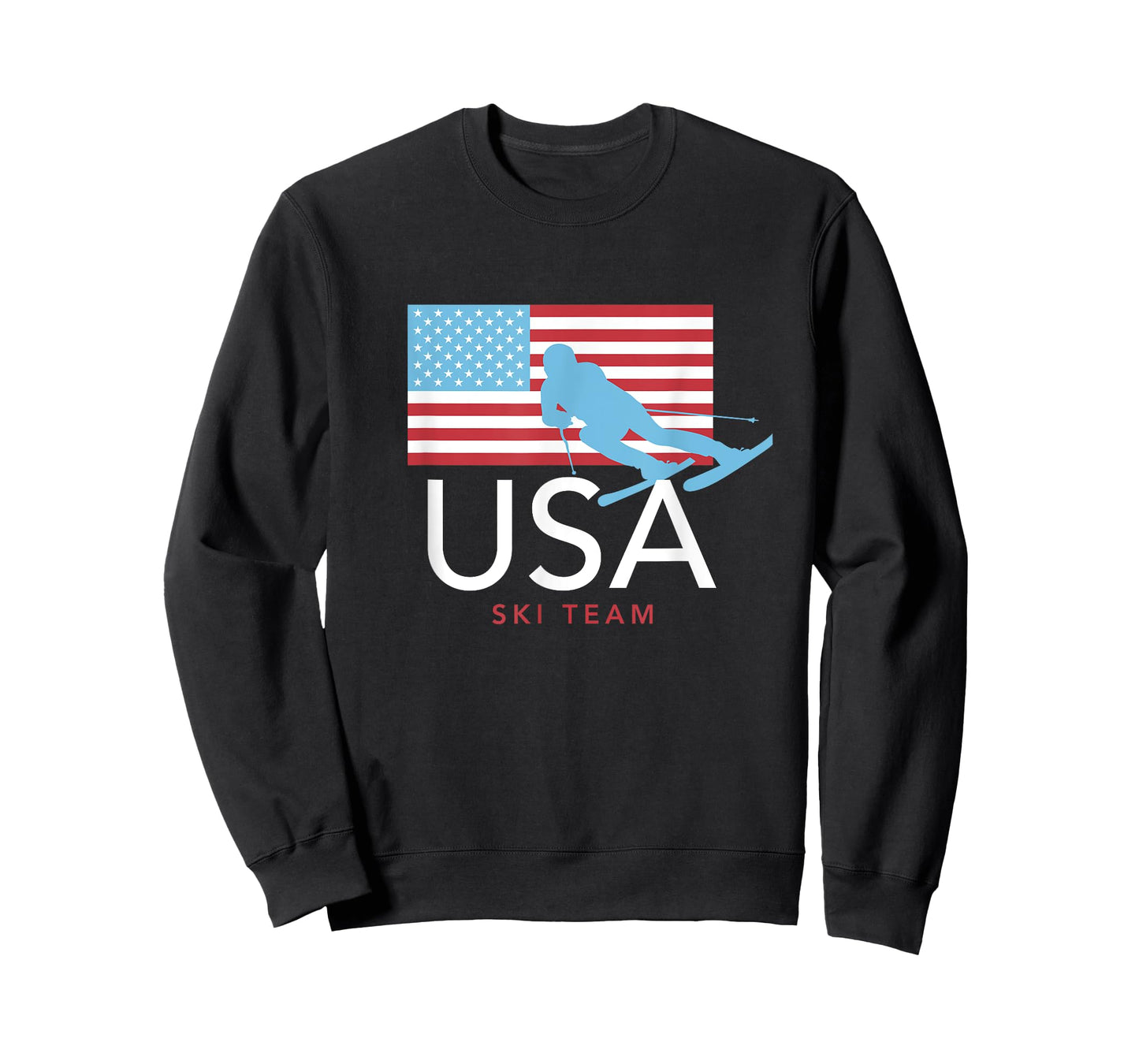 USA Ski Team American Flag T-shirt: Winter Sports Games