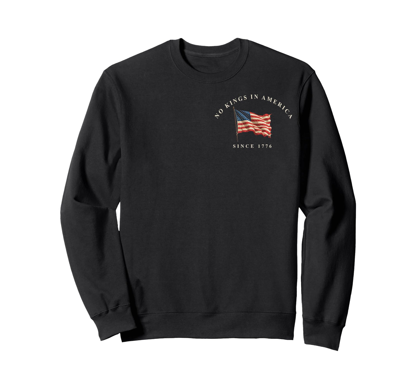 No Kings in America Since 1776 USA Flag 4th of July 2 Sided T-Shirt