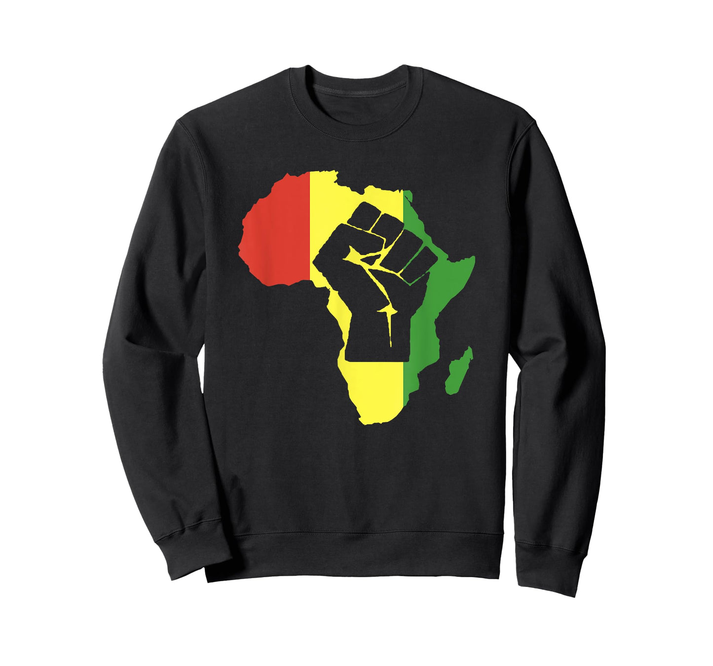 Africa Black Fist Africa Map T-Shirt