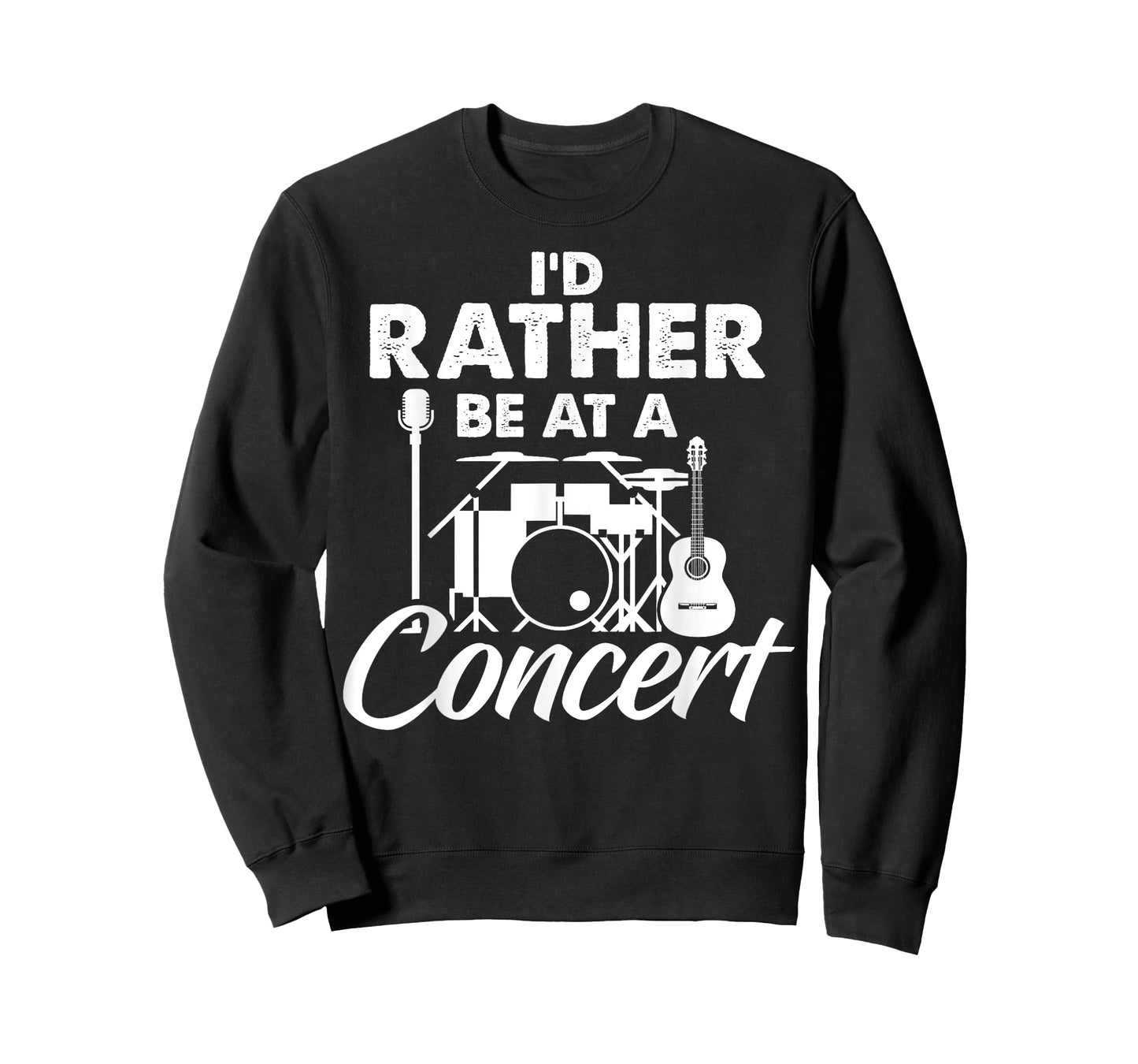 I'd Rather Be at Concert Acoustic Guitar Music Lover Band T-Shirt
