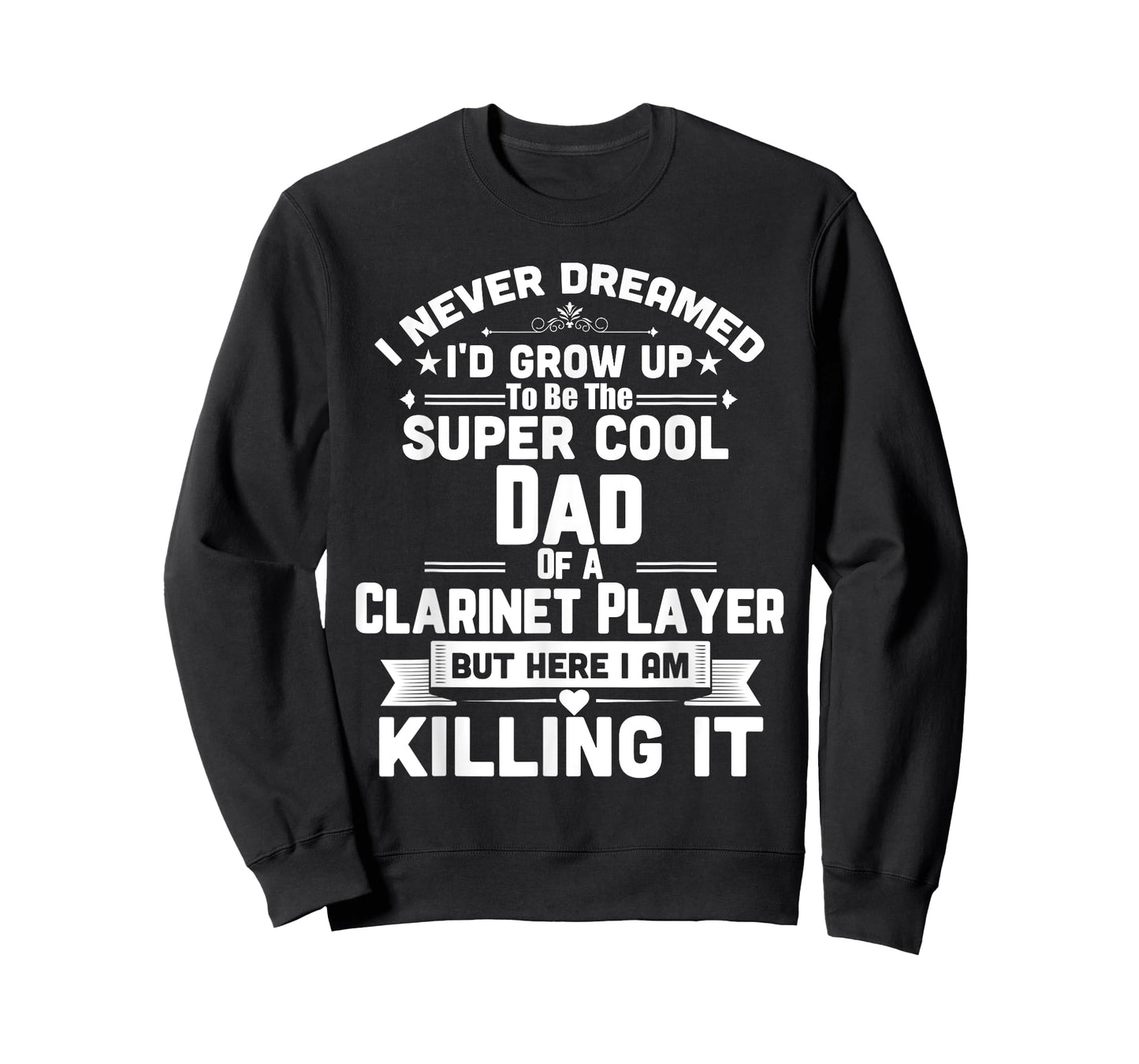 Super Cool Dad Of A Clarinet Player Marching Band T-Shirt