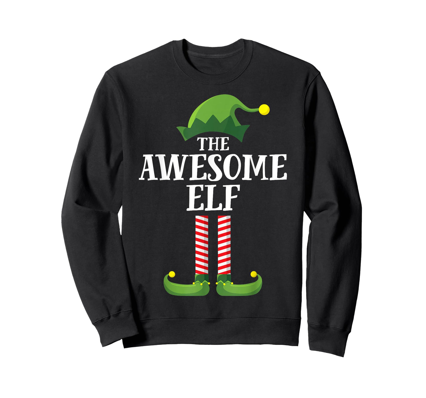 Awesome Elf Matching Family Group Christmas Party Pyjamas T-Shirt
