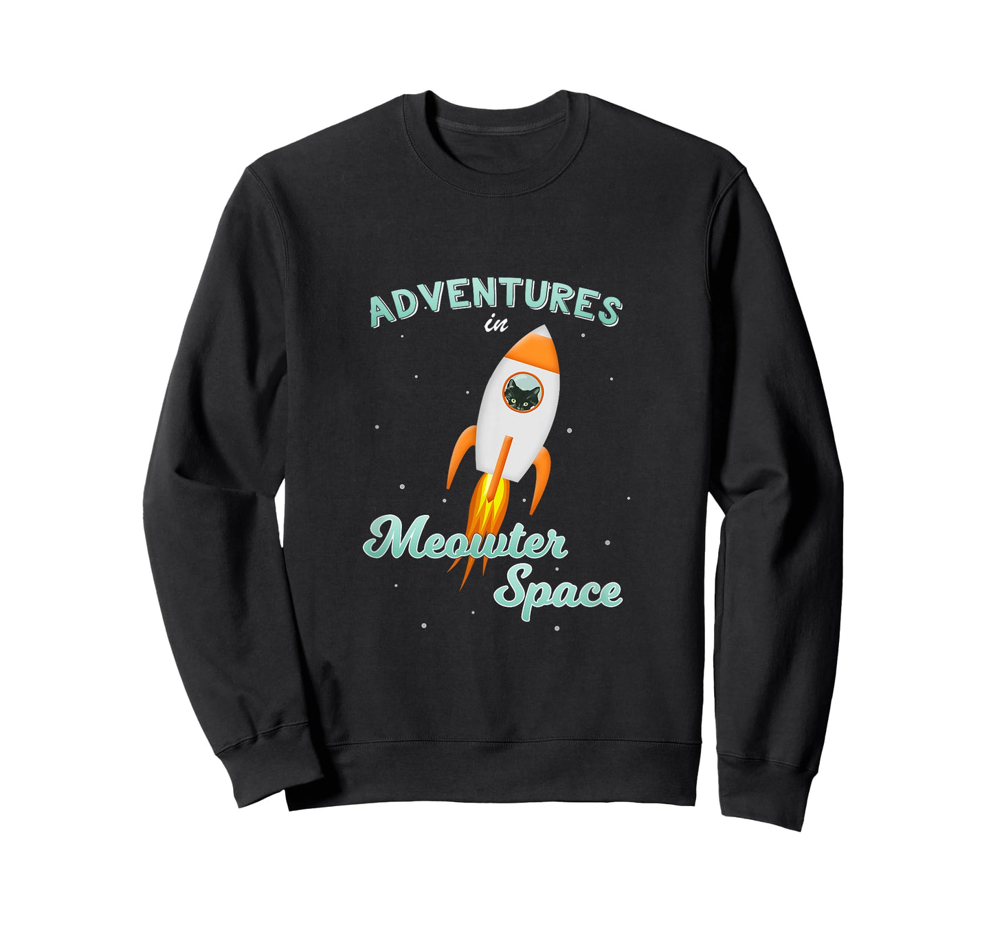 Cat Space Shirt Rocket Ship Outer Space Adventure Tee T-Shirt