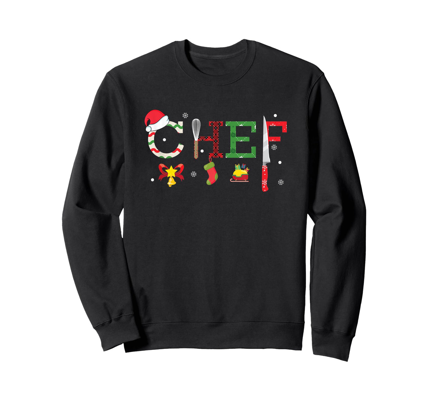 Chef - Funny Xmas Cooking Lover Food Maker Gift Unisex-Adults T-Shirt Black Small Short Sleeve Winter Holiday T-Shirts