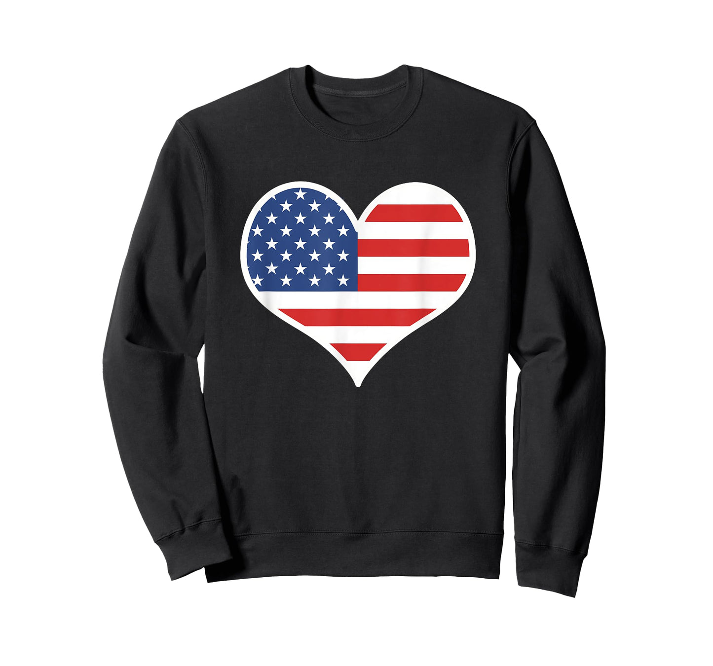 American Flag Heart Shirt - July 4th TShirt I Love USA T-Shirt for Women Kids Men