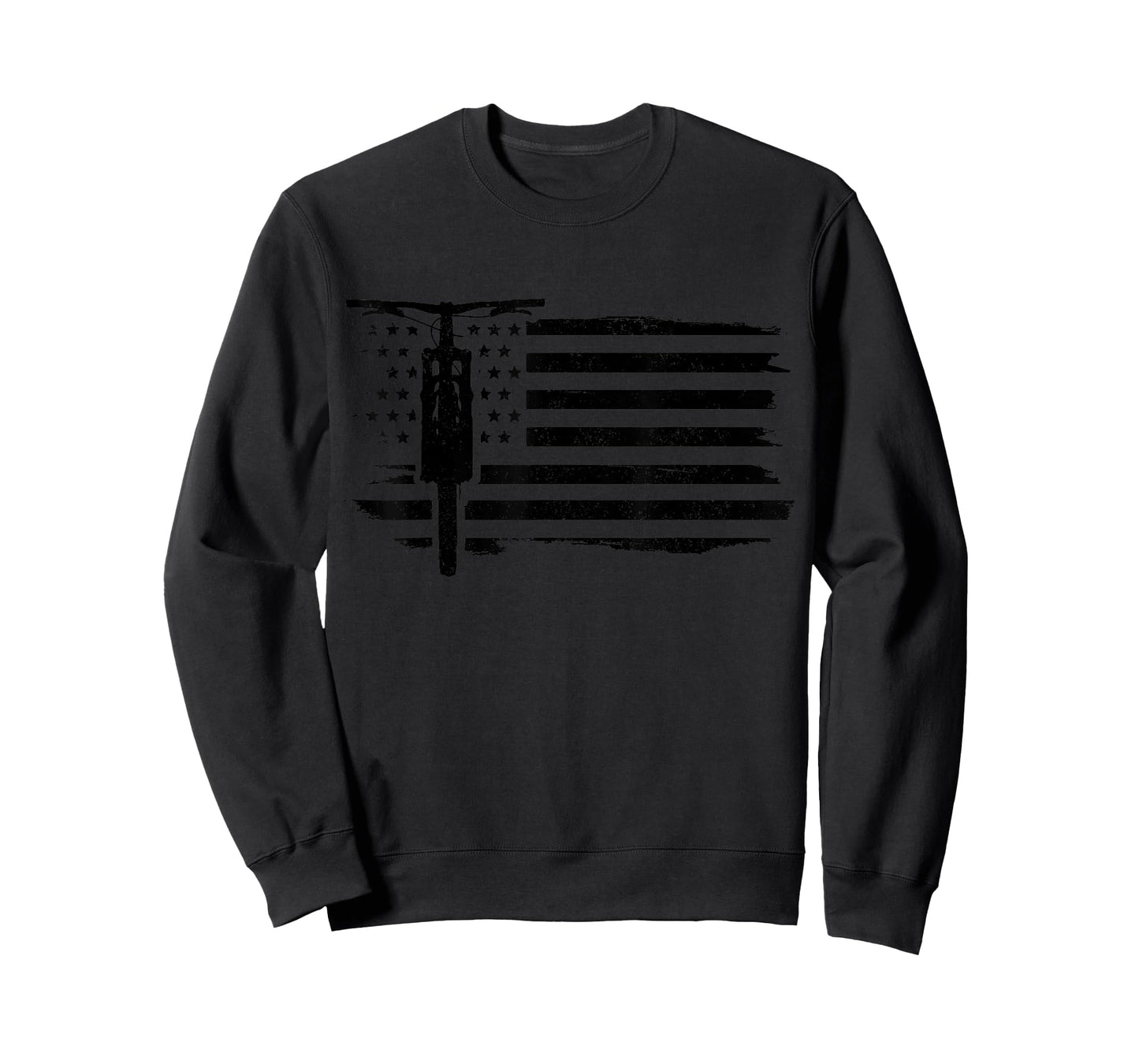Mountain Bike American US Flag Patriotic MTB Cycling Biker T-Shirt